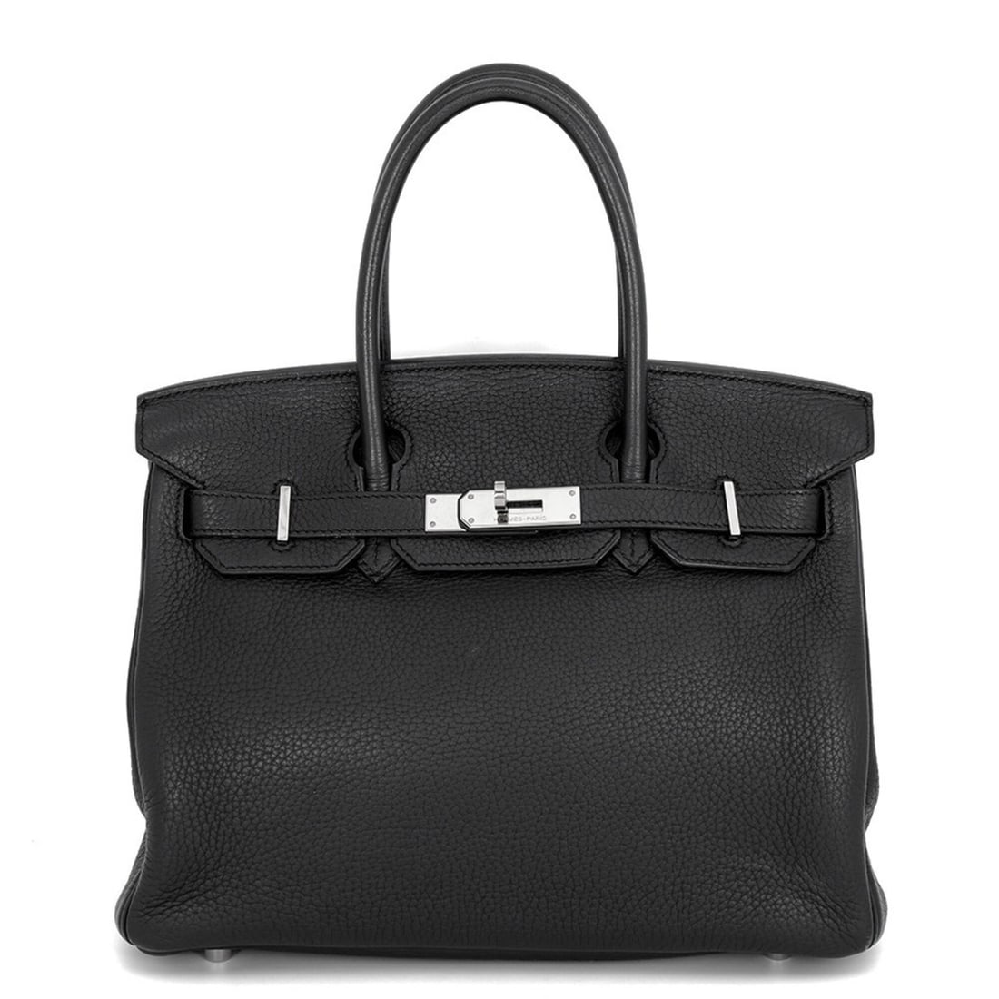 Hermes Birkin 30 Black Taurillon Clemence Leather ?K Stamp HERMES Handbag Women's (1 of 20)