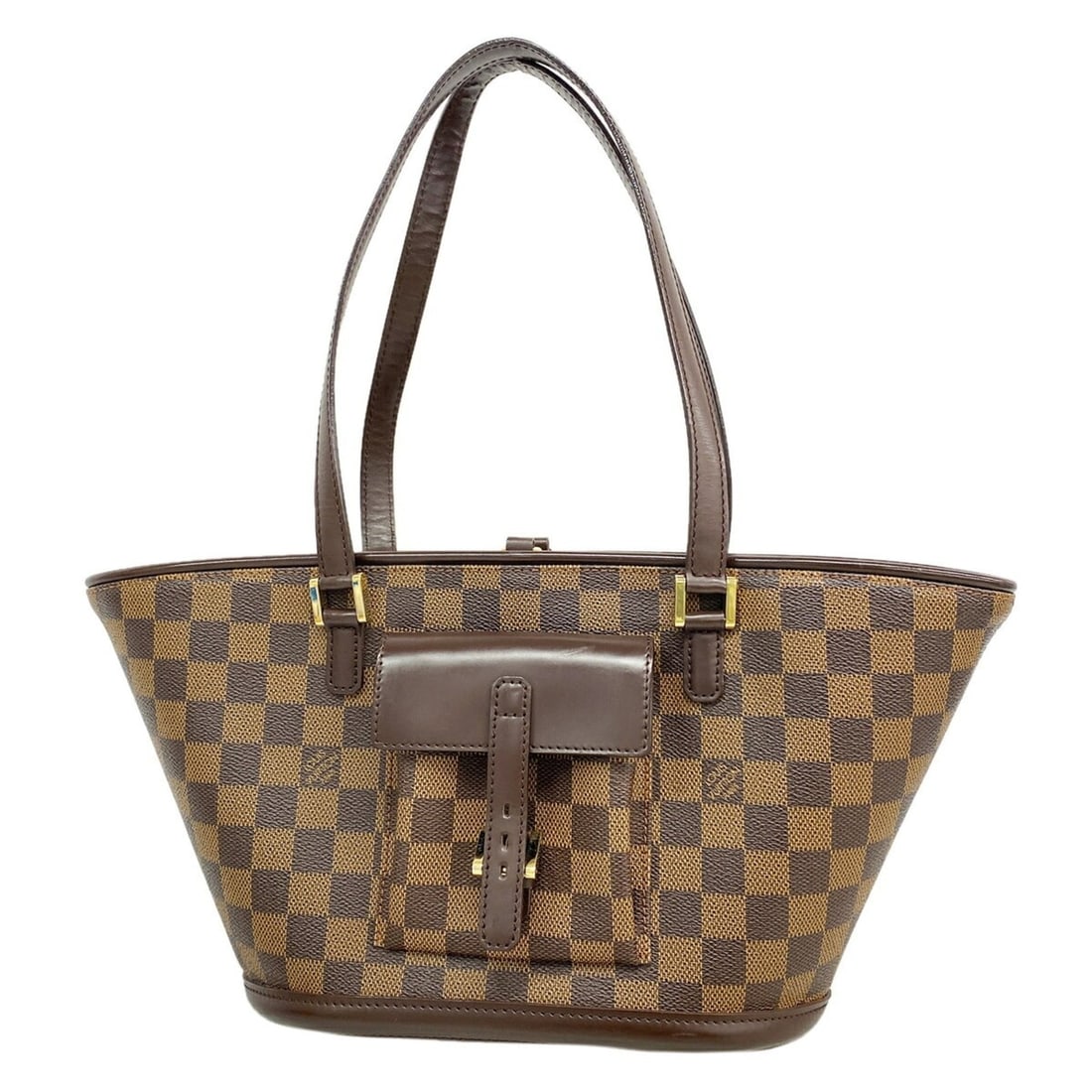 Louis Vuitton Damier Manosque PM Handbag N51121 Ebene Women's: --- Catalog ---Category: SizeSize (HxWxD): 19.5cm x 25cm x 11cm / 7.67'' x 9.84'' x 4.33''Category: DesignType: HandbagColor: EbeneGender: WomenCategory: GeneralMPN: N51121Brand: Louis Vuitton--- Item