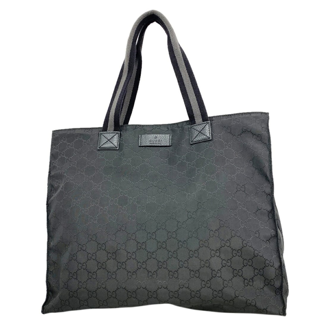 Gucci GG Nylon Tote Bag 449178, Black, Women's: --- Catalog ---Category: SizeSize (HxWxD): 31cm x 35.5cm x 11cm / 12.2'' x 13.97'' x 4.33''Category: DesignType: Tote bagColor: BlackGender: WomenMaterial: Nylon Hardware Color: SilverCategory: Genera