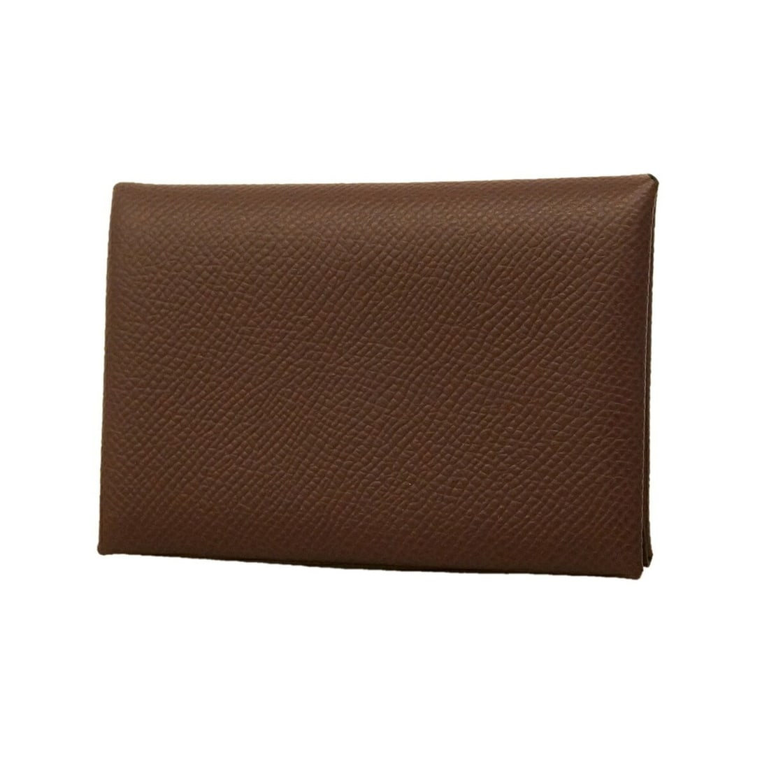 Hermes Calvi Duo Wallet/Coin Case, Veau Epsom Leather, W Stamp, Men's/Women's: --- Catalog ---Category: SizeSize (HxWxD): 7.5cm x 10cm x 2cm / 2.95'' x 3.93'' x 0.78''Category: DesignType: Coin purse/coin caseColor: BrownGender: Men,WomenMaterial: Leather Leather/Fur Type: Epsom