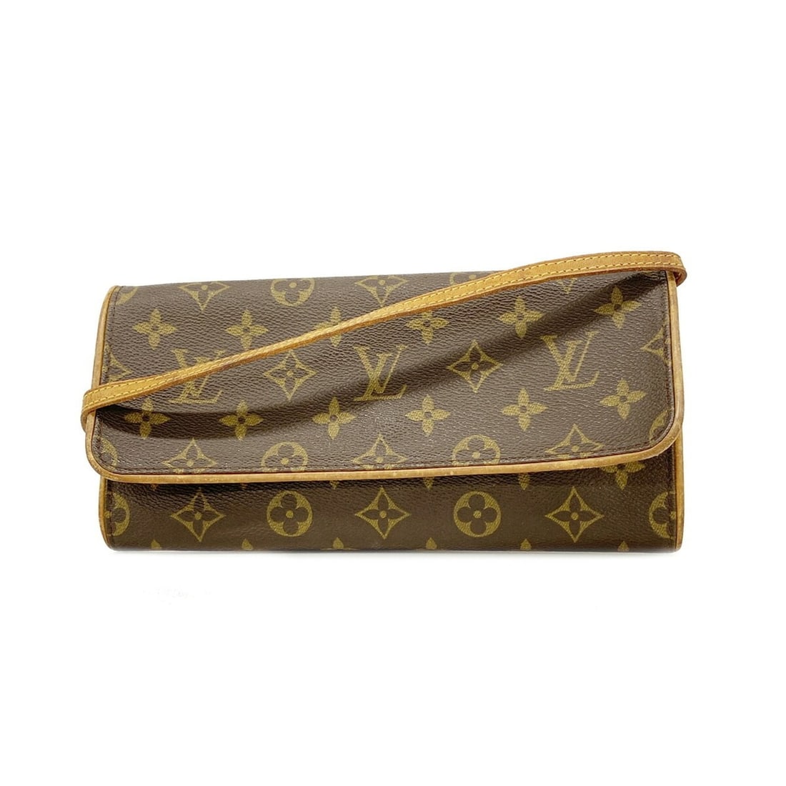 Louis Vuitton Monogram Pochette Twin GM Shoulder Bag M51852 Brown Women's: --- Catalog ---Category: SizeSize (HxWxD): 12cm x 24cm x 2.5cm / 4.72'' x 9.44'' x 0.98''Category: DesignType: Shoulder bagColor: BrownGender: WomenCategory: GeneralMPN: M51852Brand: Louis Vuitton--- 