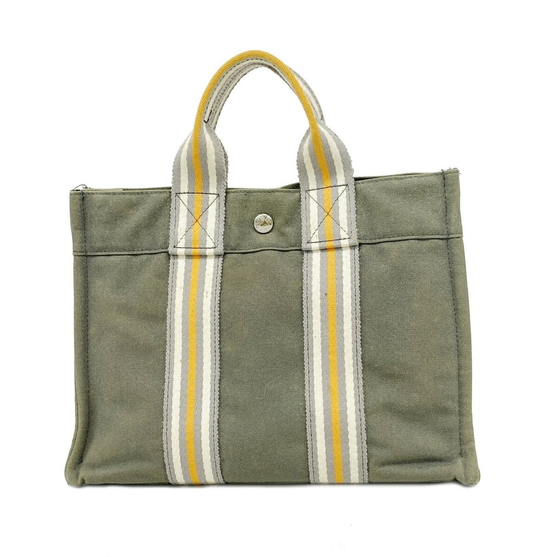 Hermes Fourre-Tout PM Canvas Tote Bag, Gray, Men's & Women's: --- Catalog ---Category: SizeSize (HxWxD): 23cm x 30cm x 8.5cm / 9.05'' x 11.81'' x 3.34''Category: DesignType: Tote bagColor: GrayGender: Men,WomenMaterial: Canvas Hardware Color: SilverCategory: Gen