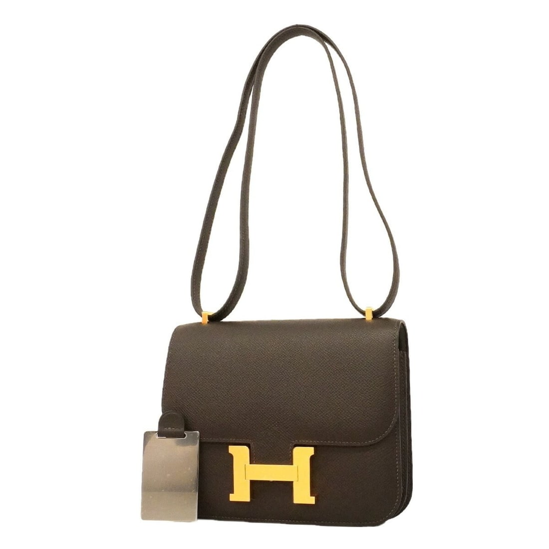 Hermes Constance Mini Shoulder Bag, Veau Epsom Leather, Beblanc, G Stamp, Women's. (1 of 10)