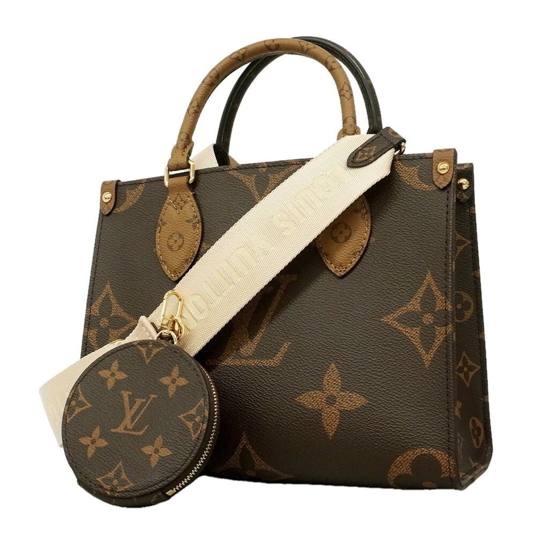 Louis Vuitton Monogram Giant Reverse OnTheGo PM Handbag M46373 Brown 2-way bag for women: --- Catalog ---Category: SizeSize (HxWxD): 19cm x 25cm x 10cm / 7.48'' x 9.84'' x 3.93''Category: DesignType: HandbagColor: BrownGender: WomenCategory: GeneralMPN: M46373Brand: Louis Vuitton--- Item L