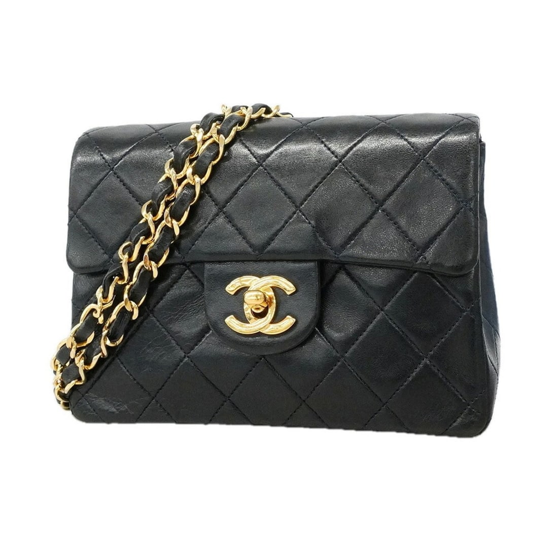 Chanel Mini Matelassé Chain Shoulder Bag, Lambskin, Black, Women's: --- Catalog ---Category: SizeSize (HxWxD): 12cm x 17cm x 6cm / 4.72'' x 6.69'' x 2.36''Category: DesignType: Shoulder bagColor: BlackGender: WomenMaterial: Leather Hardware Color: GoldLeather/Fur Type