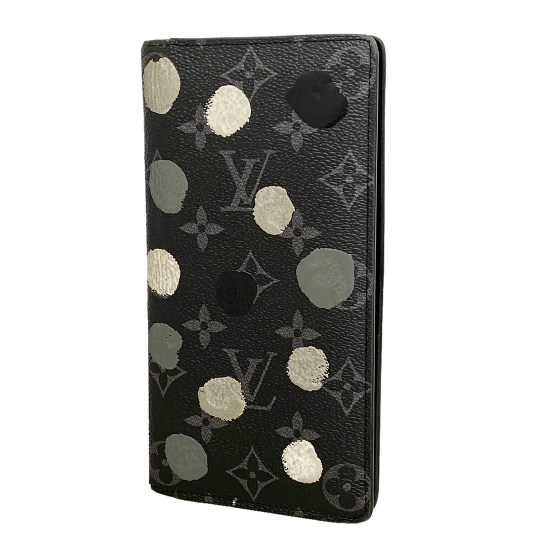 Louis Vuitton Monogram Eclipse Long Wallet, Yayoi Kusama, Portefeuille Brazza, M81932, Black, Men's: --- Catalog ---Category: SizeSize (HxWxD): 19cm x 10cm x 2.5cm / 7.48'' x 3.93'' x 0.98''Category: DesignType: Long wallet (bi-fold)Color: BlackGender: MenCategory: GeneralMPN: M81932Brand: Louis Vuit