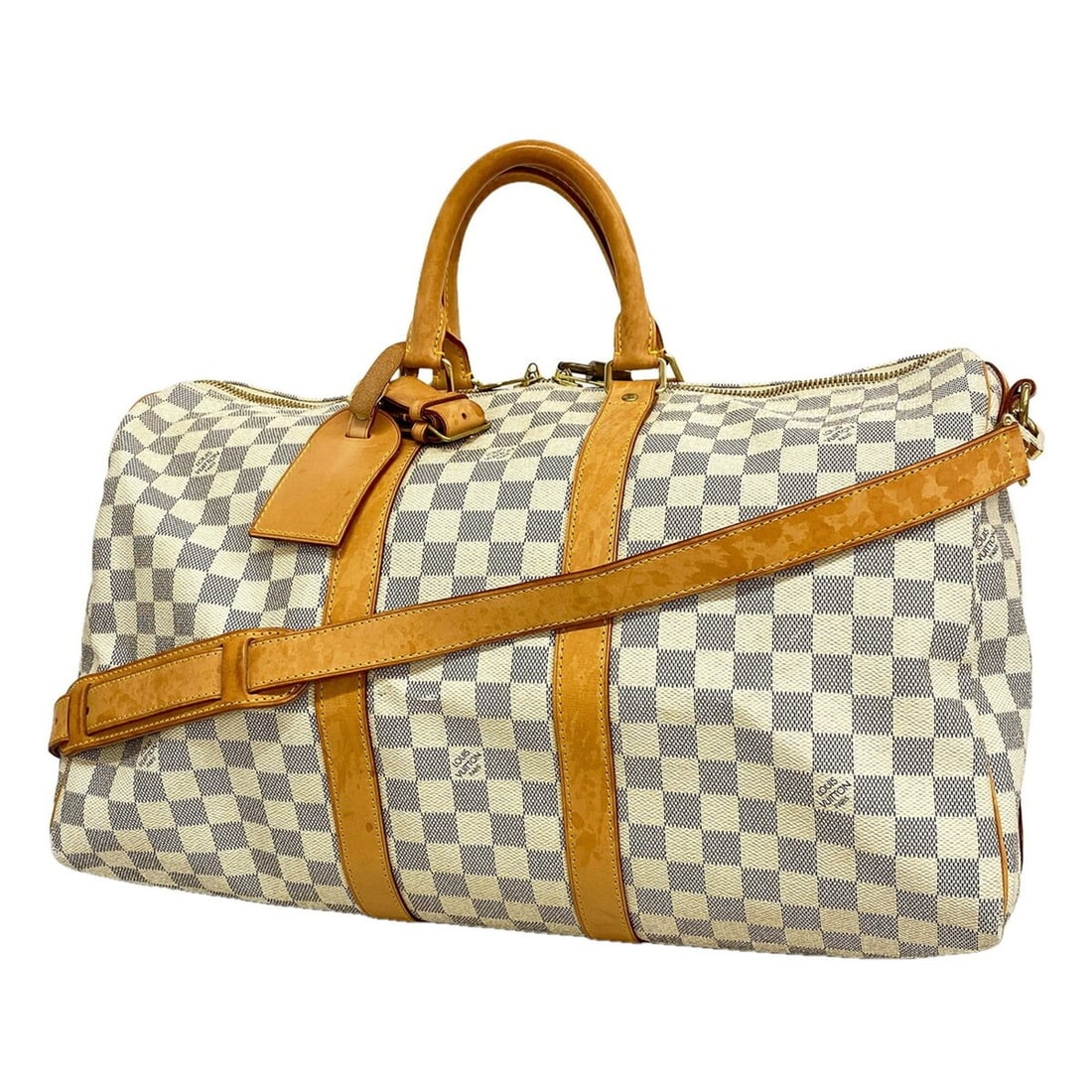Louis Vuitton Bags - Boston Damier Azur Keepall Bandoulière 45 N48223 White Men's & Women's: --- Catalog ---Category: SizeSize (HxWxD): 26cm x 46.5cm x 20.5cm / 10.23'' x 18.3'' x 8.07''Category: DesignType: Boston bagColor: WhiteGender: Men,WomenCategory: GeneralMPN: N48223Brand: Louis Vuitt