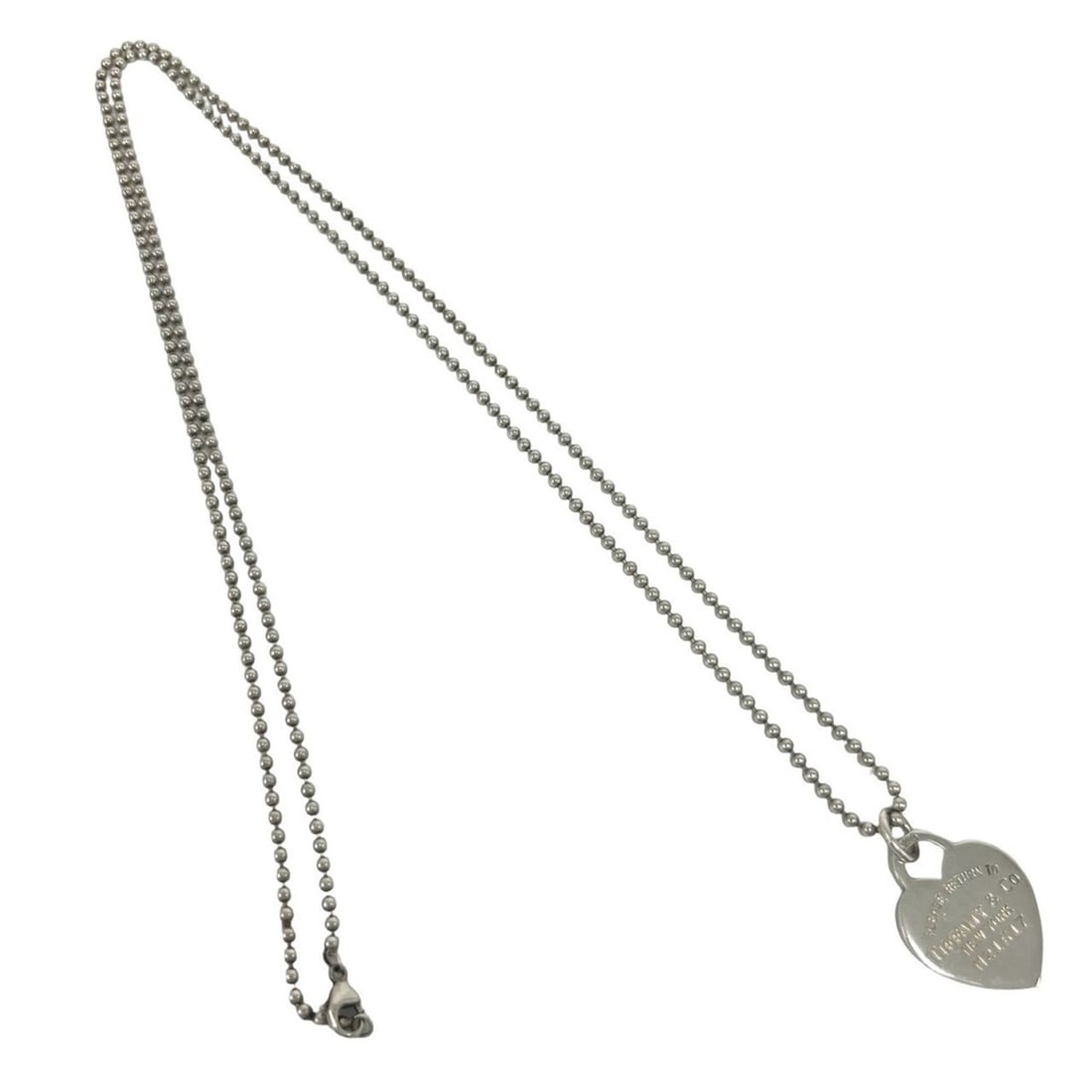 TIFFANY&Co. Tiffany Return to Heart Ball Chain Necklace, Sterling Silver 925, Accessory, 17216: --- Catalog ---Category: SizePendant Size: 30mm x 23mm / 1.18'' x 0.9''Neck Circumference: 86 cm / 33.85''Category: DesignColor: SilverGender: WomenMaterial: Silver 925Necklace Type: NecklaceCategory: