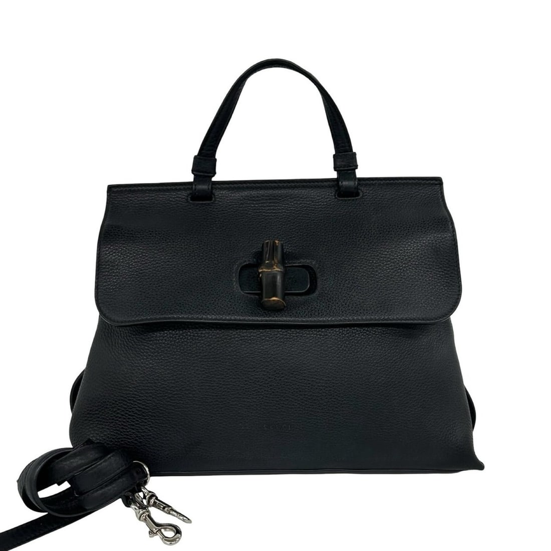 GUCCI Daily Bamboo Leather 2-way Shoulder Bag, Handbag, Mini Tote Black (25495): --- Catalog ---Category: SizeSize (HxWxD): 24cm x 32.5cm x 11cm / 9.44'' x 12.79'' x 4.33''Category: DesignType: Handbag, Shoulder bag, Tote bagColor: BlackGender: WomenMaterial: Leather Category: Gen