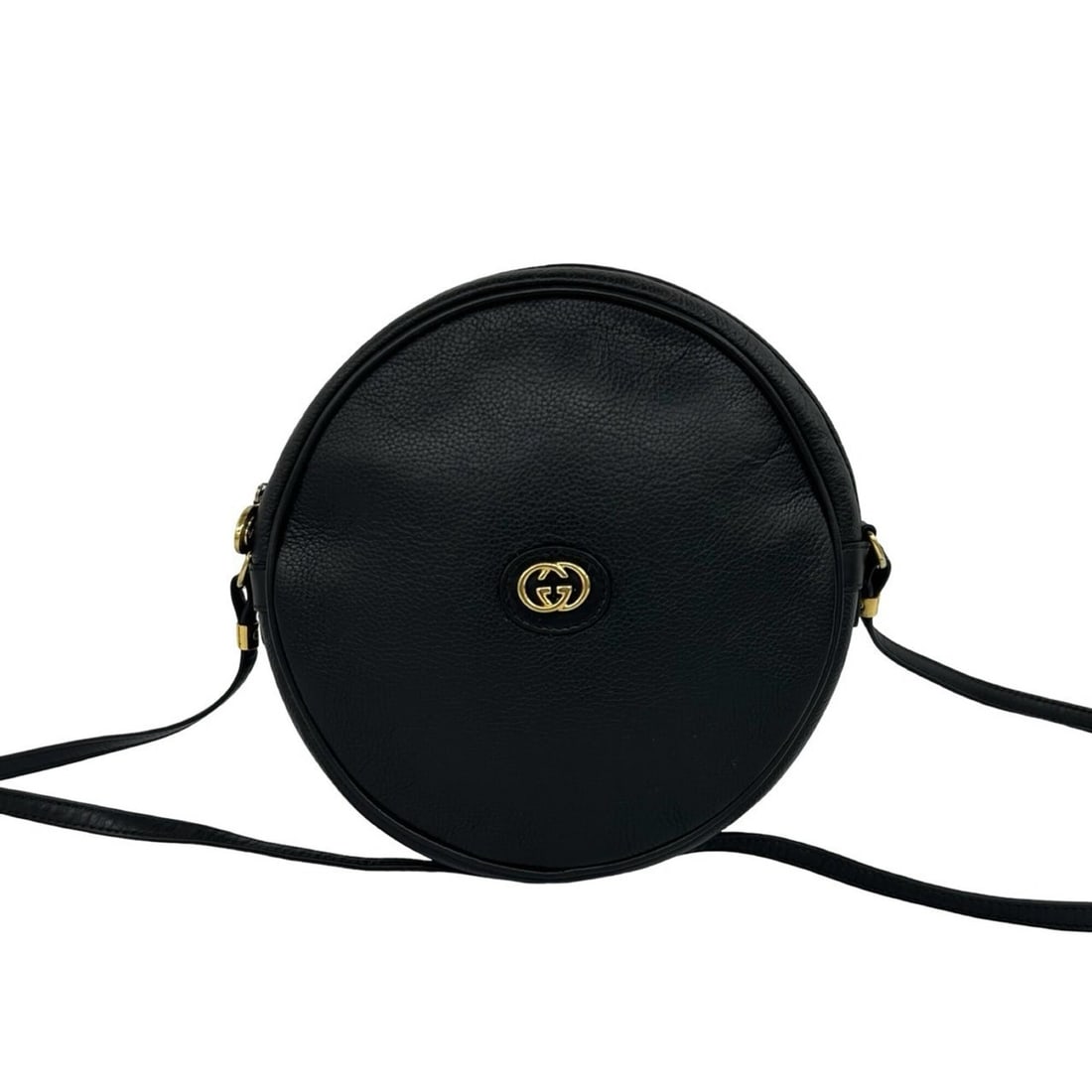 GUCCI Vintage Old Gucci Interlocking G Hardware Leather Shoulder Bag Black c41-2: --- Catalog ---Category: SizeSize (HxWxD): 19cm x 20cm x 7cm / 7.48'' x 7.87'' x 2.75''Category: DesignType: Shoulder bagColor: BlackGender: WomenMaterial: Leather Category: GeneralBrand: Gucci--- Ite