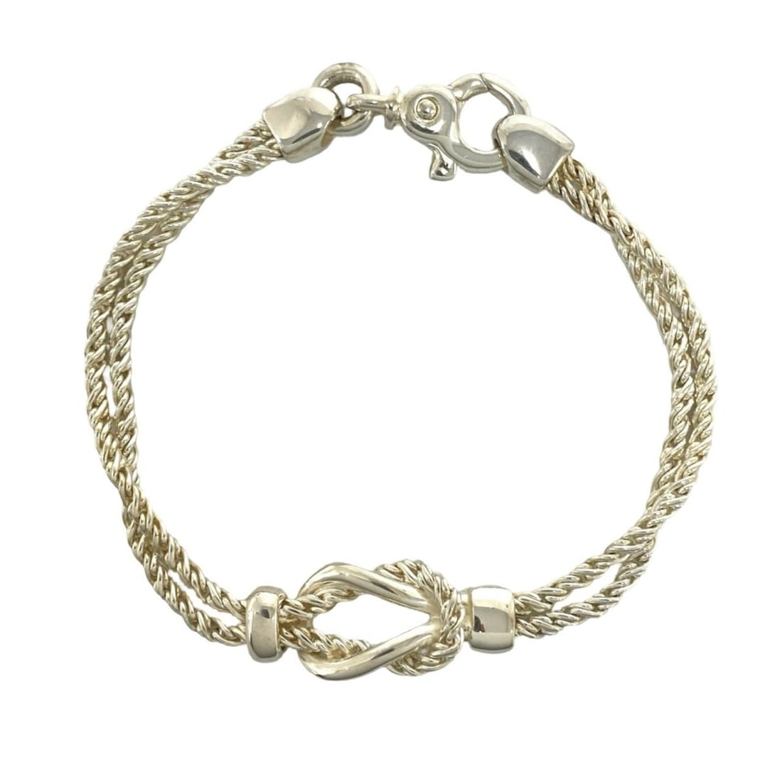 TIFFANY&Co. Tiffany Vintage Double Rope Center Knot Bracelet, Sterling Silver 925, Accessory, 17026 (1 of 10)