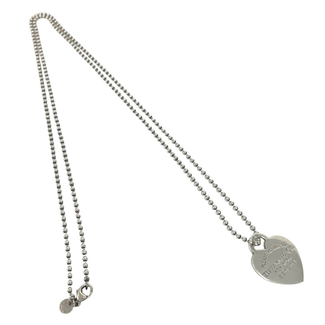 TIFFANY&Co. Tiffany Return to Heart Ball Chain Necklace, Sterling Silver 925, Accessory, Item No.: --- Catalog ---Category: SizePendant Size: 30mm x 23mm / 1.18'' x 0.9''Neck Circumference: 86 cm / 33.85''Category: DesignColor: SilverGender: WomenMaterial: Silver 925Necklace Type: NecklaceCategory: