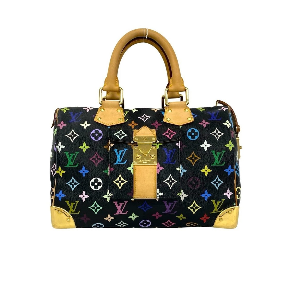 LOUIS VUITTON Speedy 30 Monogram Multicolor Leather Handbag Boston Bag Black 23757: --- Catalog ---Category: SizeSize (HxWxD): 23.5cm x 31cm x 17.5cm / 9.25'' x 12.2'' x 6.88''Category: DesignType: Boston bag, HandbagColor: BlackGender: WomenMaterial: Leather , PVC Category: GeneralB