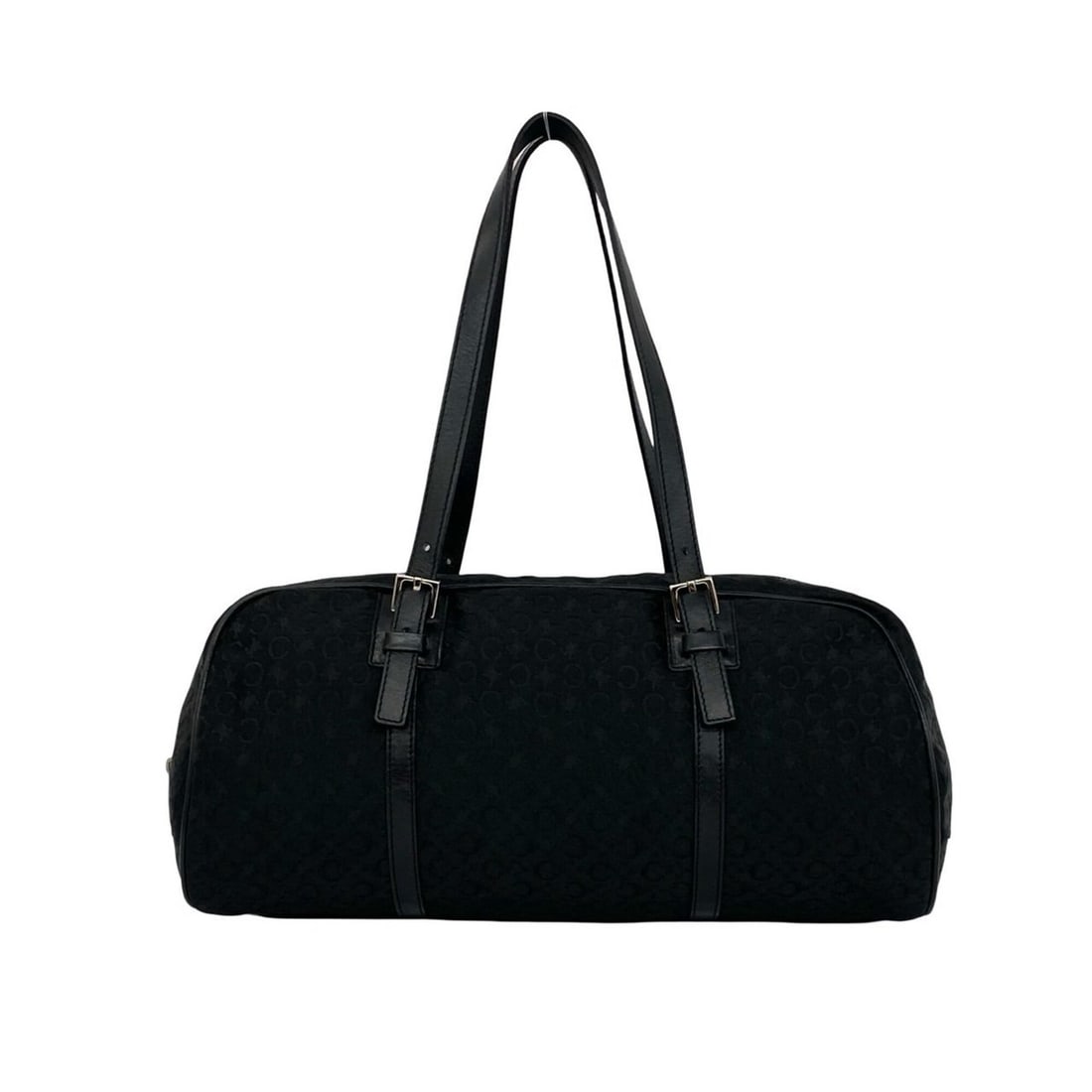 CELINE C Macadam Blazon Triomphe Pattern Canvas Leather Handbag Drum Bag Black 23920: --- Catalog ---Category: SizeSize (HxWxD): 15cm x 31cm x 14cm / 5.9'' x 12.2'' x 5.51''Category: DesignType: HandbagColor: BlackGender: WomenMaterial: Canvas , Leather Category: GeneralBrand: Celine--