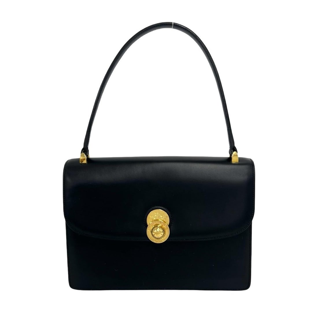 CELINE Vintage Starball Logo Hardware Leather Mini Tote Bag Black 68570: --- Catalog ---Category: SizeSize (HxWxD): 17cm x 25cm x 5.5cm / 6.69'' x 9.84'' x 2.16''Category: DesignType: Handbag, Tote bagColor: BlackGender: WomenMaterial: Leather Category: GeneralBrand: Celin
