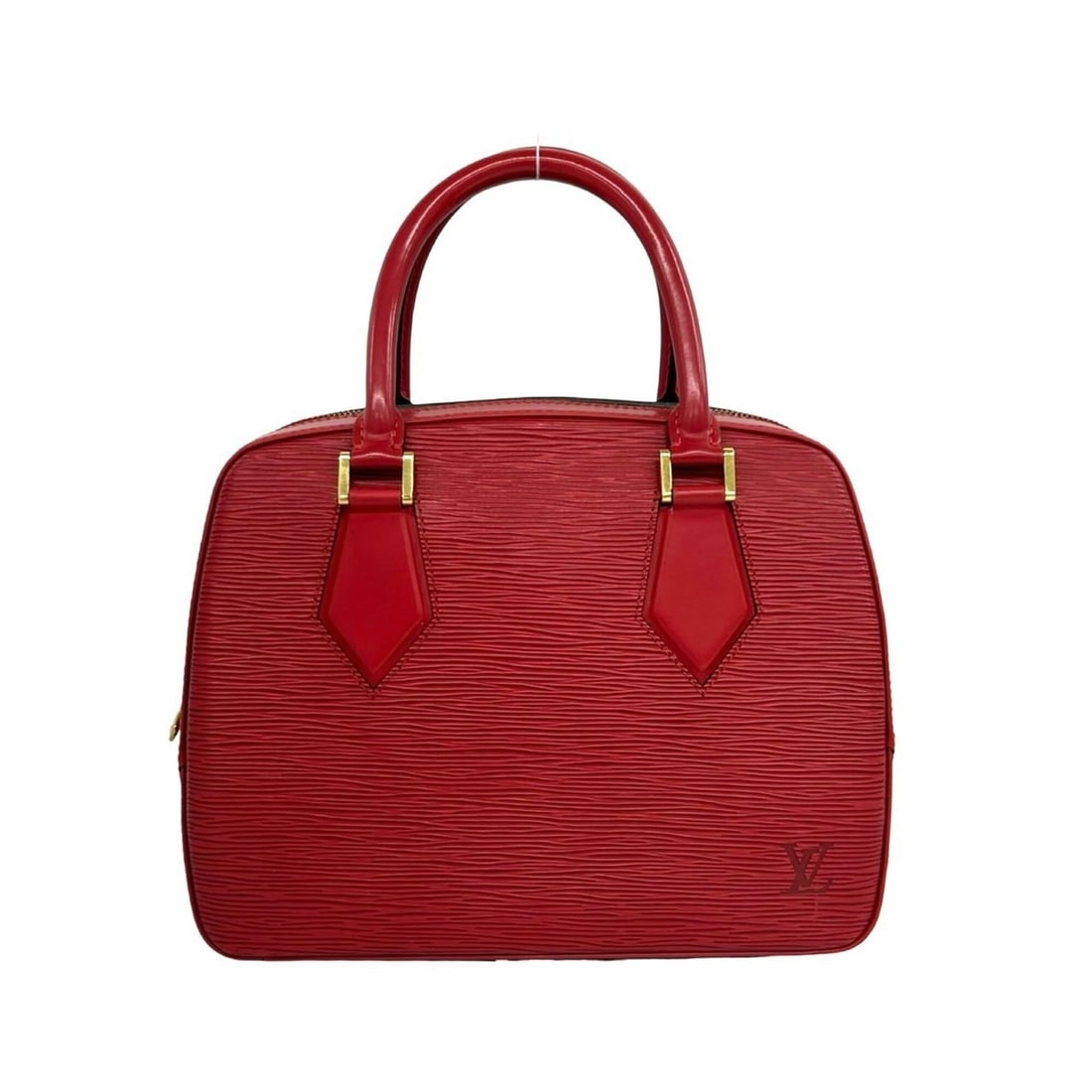 LOUIS VUITTON Vintage Sablon Epi Leather Handbag Mini Boston Bag Castilian Red 74-10 (1 of 18)