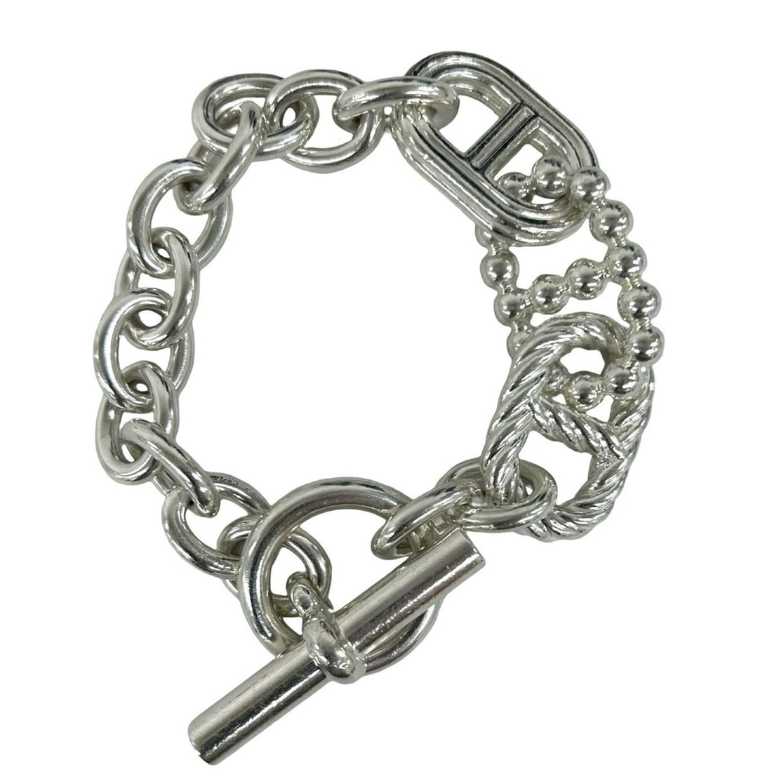 HERMES Chaine d'Ancre Parade GM Bracelet, Sterling Silver 925, Accessory, 472-5 (1 of 10)