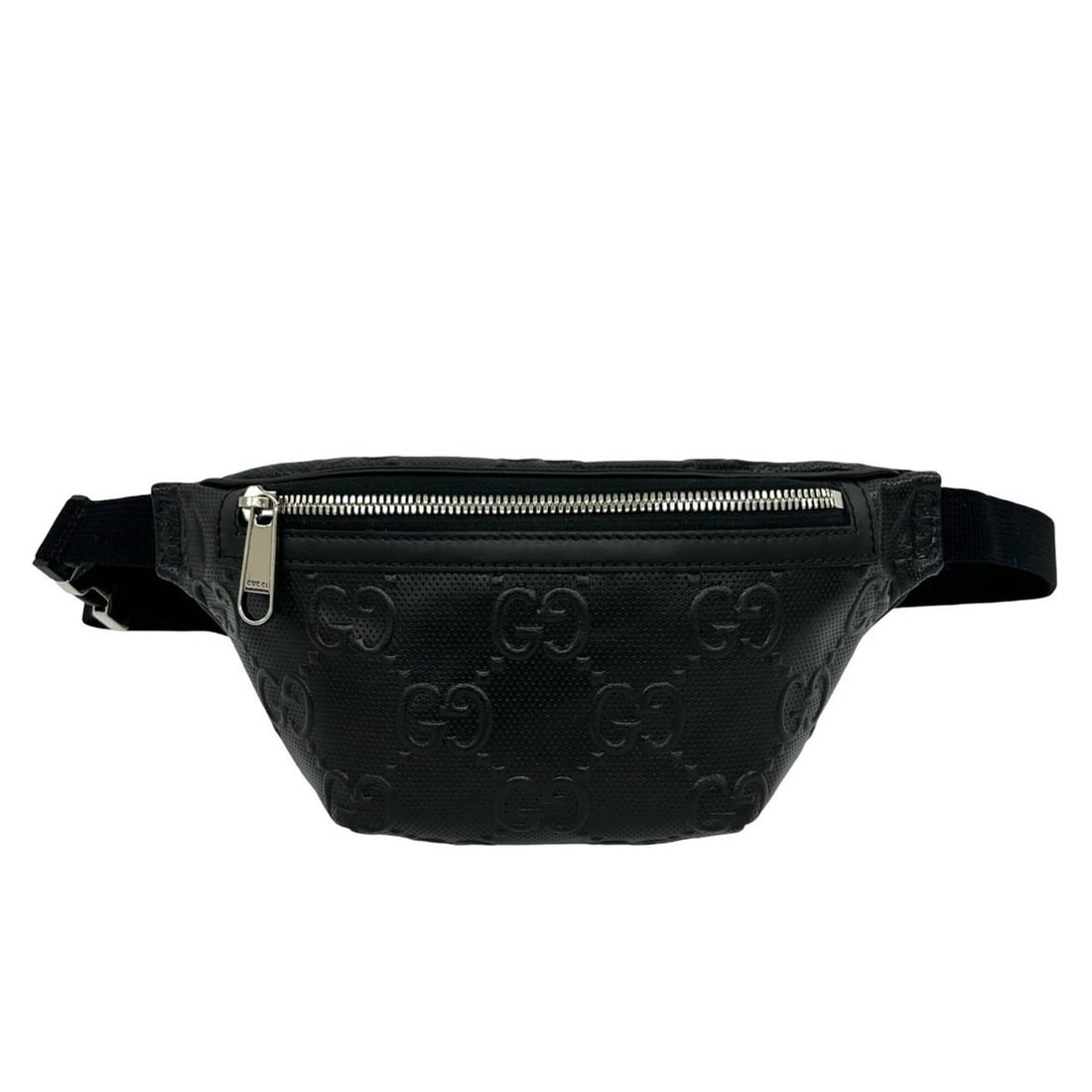 GUCCI Jumbo GG Logo Pattern Leather Body Bag/Waist Pouch/Shoulder Bag, Black, 31361: --- Catalog ---Category: SizeSize (HxWxD): 12.5cm x 25.5cm x 4cm / 4.92'' x 10.03'' x 1.57''Category: DesignType: Pouch, Shoulder bag, Sling bagColor: BlackGender: WomenMaterial: Leather Category: Gen