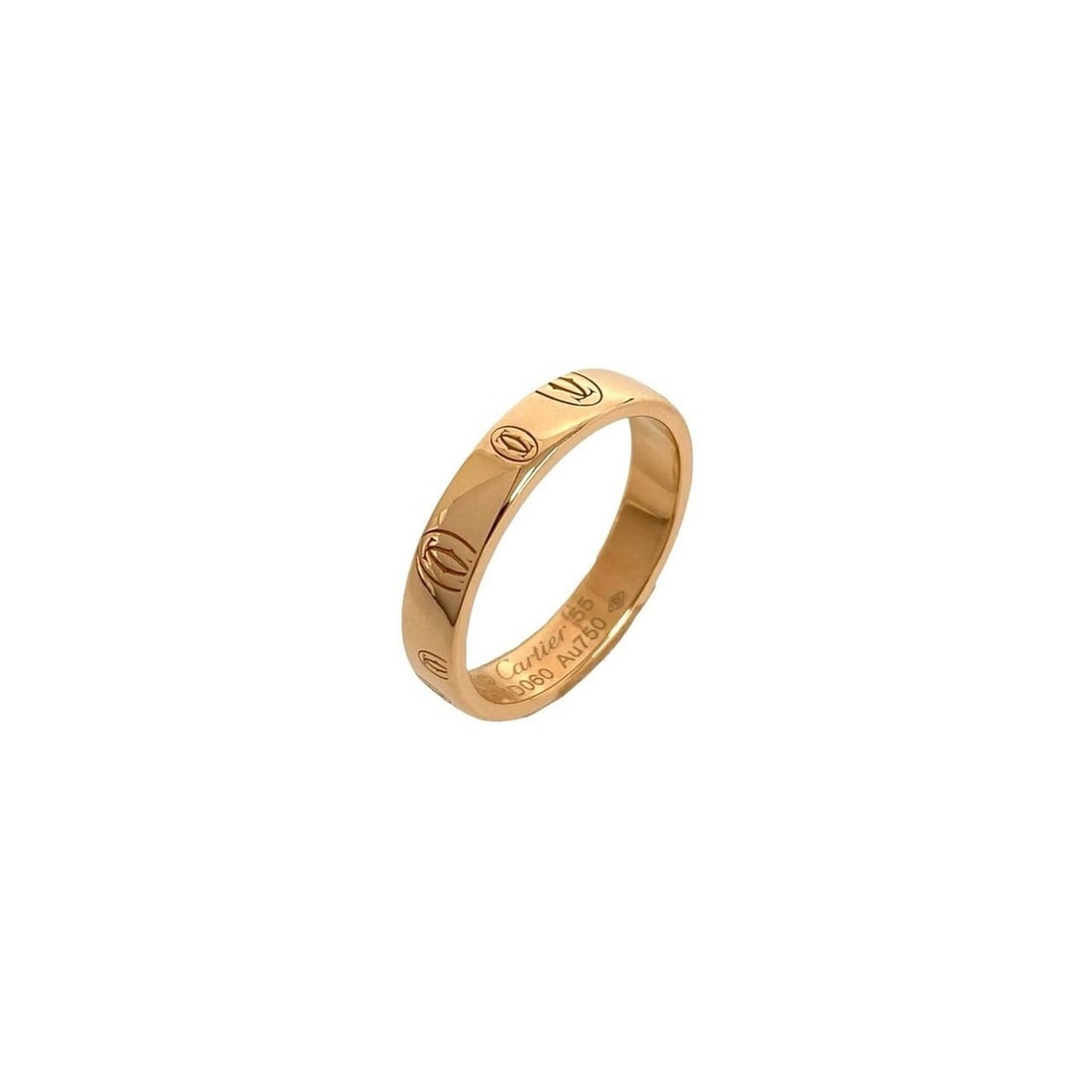 CARTIER Happy Birthday Ring, Logo Engraved, 18K 750PG, Size #55, Pink Gold, Item No. 23802: --- Catalog ---Category: SizeJP Size: 15US Size: 7.5Category: DesignType: Band ringColor: GoldGender: WomenMaterial: Pink gold (18K)Category: GeneralBrand: Cartier--- Item List ---Section: ConditionRa