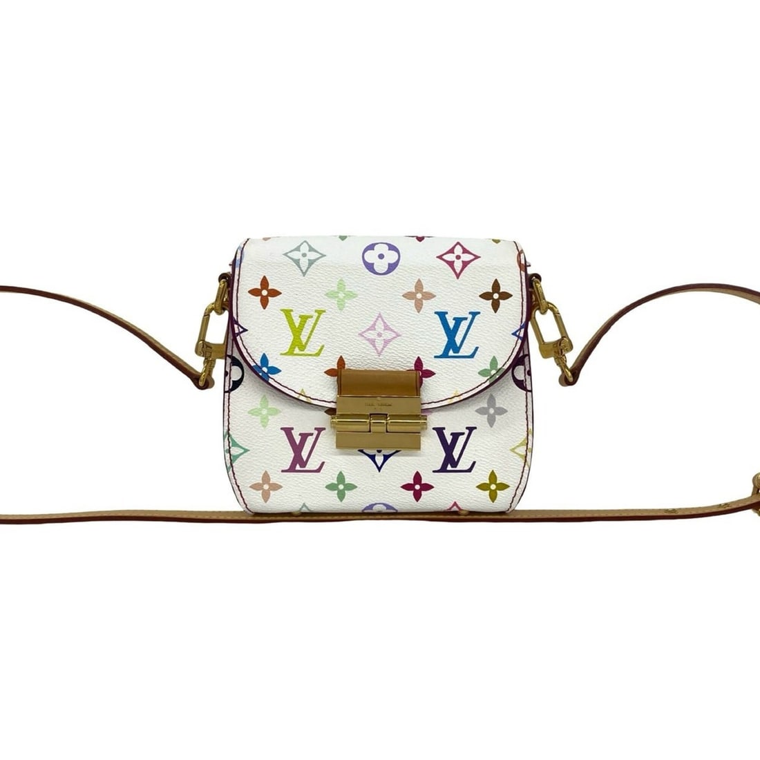 LOUIS VUITTON Heartbreaker Monogram Multicolor Leather Mini Shoulder Bag, White, 41528: --- Catalog ---Category: SizeSize (HxWxD): 15.5cm x 16cm x 5cm / 6.1'' x 6.29'' x 1.96''Category: DesignType: Shoulder bagColor: Multi-color, WhiteGender: WomenMaterial: Leather , PVC Category: Genera