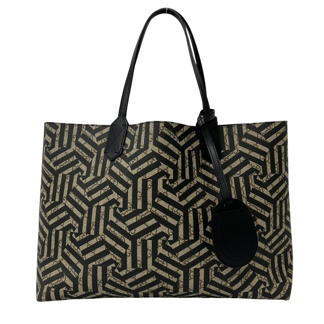 GUCCI GG Kaleido Reversible Leather Polyurethane Brown Tote Bag 149-5 (1 of 10)