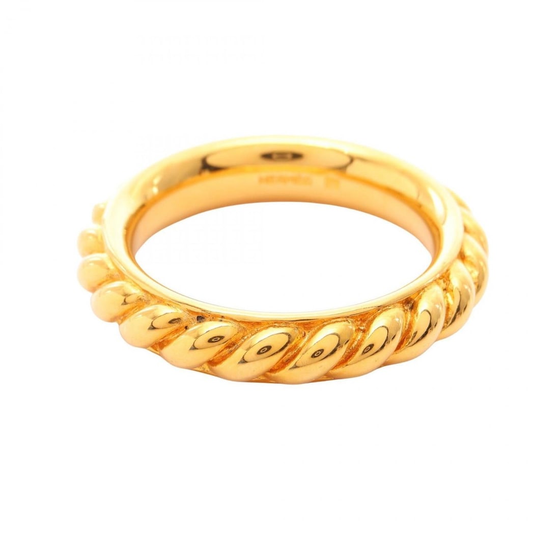 Hermes Rope Scarf Ring Accessory, Gold Tone, Women's: --- Catalog ---Category: DesignType: Scarf ringColor: GoldGender: WomenCategory: GeneralBrand: HermesCategory: Physical PropertiesSize (HxWxD): 7.00mm x 3.7cm / 0.27'' x 1.45''--- Item List ---Section