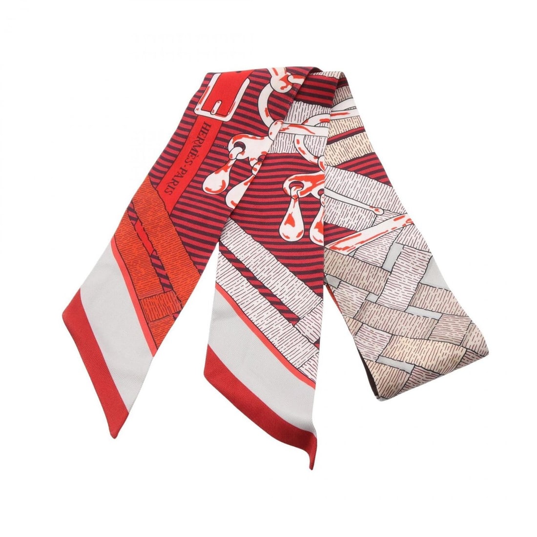 Hermes Twilly MORS a JOUETS chemise ribbon scarf muffler silk women's red multicolor: --- Catalog ---Category: SizeSize (LxW): 85cm x 5cm / 33.46'' x 1.96''Category: DesignType: ScarfColor: Multi-color, Red colorGender: WomenMaterial: Silk Category: GeneralBrand: Hermes--- Item List --