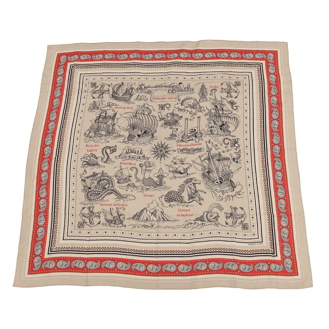 Hermes Stole Carre 140 Geant Sailor's Tattoo Bandana TATOUAGES MARINS BANDANA Cashmere Silk 2024: --- Catalog ---Category: SizeSize (LxW): 1.4m x 1.4m / 55.11'' x 55.11''Category: DesignType: StoleColor: BlackSeason: Spring/summerMaterial: Cashmere 70%, Silk 30%Category: GeneralBrand: HermesCountr