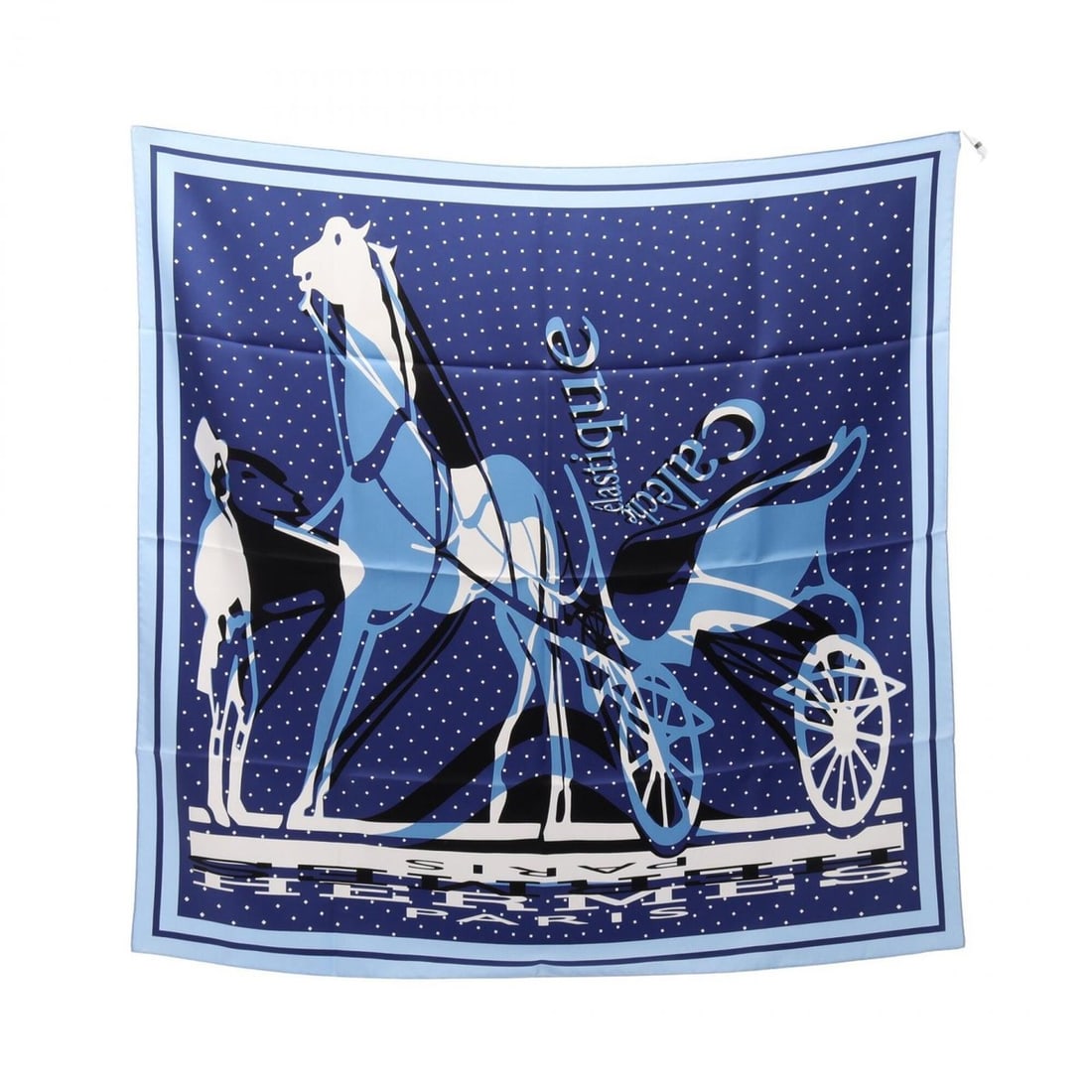 Hermes Carre 90 Caleche Elastique Scarf/Muffler, Silk, Women's, Blue/Multicolor: --- Catalog ---Category: SizeSize (LxW): 89cm x 89cm / 35.03'' x 35.03''Category: DesignType: ScarfColor: Blue, Multi-colorGender: WomenMaterial: Silk Category: GeneralBrand: Hermes--- Item List