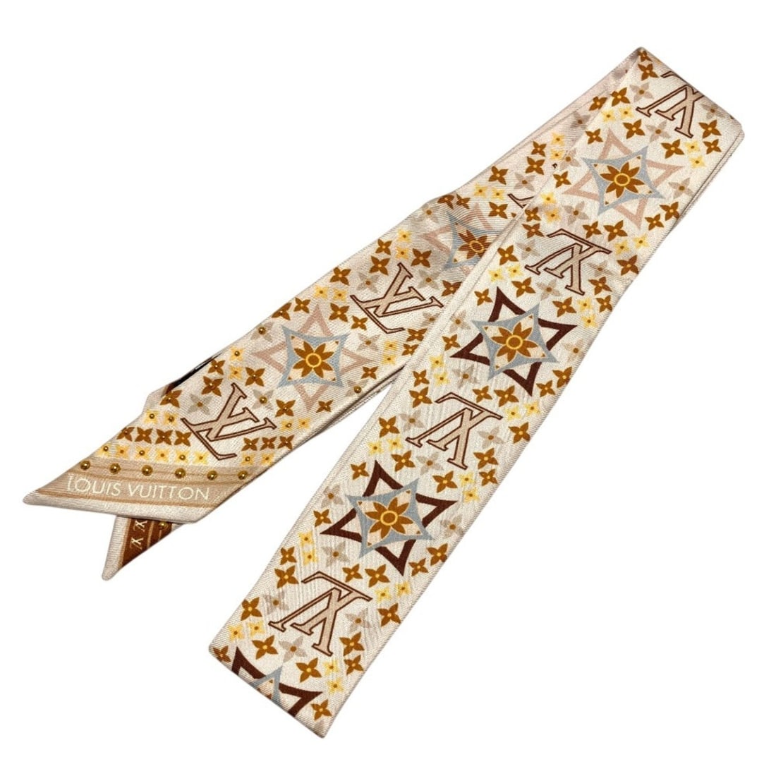 LOUIS VUITTON Louis Vuitton Bandeau BB Studded Narrow Scarf Beige Brown Women's: --- Catalog ---Category: SizeSize (LxW): 1.17m x 5cm / 46.06'' x 1.96''Category: DesignType: ScarfColor: Beige, BrownGender: WomenCategory: GeneralBrand: Louis Vuitton--- Item List ---Section: