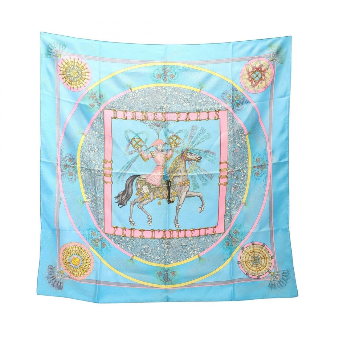 Hermes Carre 90 Feux D'Artifice Scarf/Muffler, Silk, Women's, Blue/Multicolor: --- Catalog ---Category: SizeSize (LxW): 89cm x 89cm / 35.03'' x 35.03''Category: DesignType: ScarfColor: Blue, Multi-colorGender: WomenMaterial: Silk Category: GeneralBrand: Hermes--- Item List