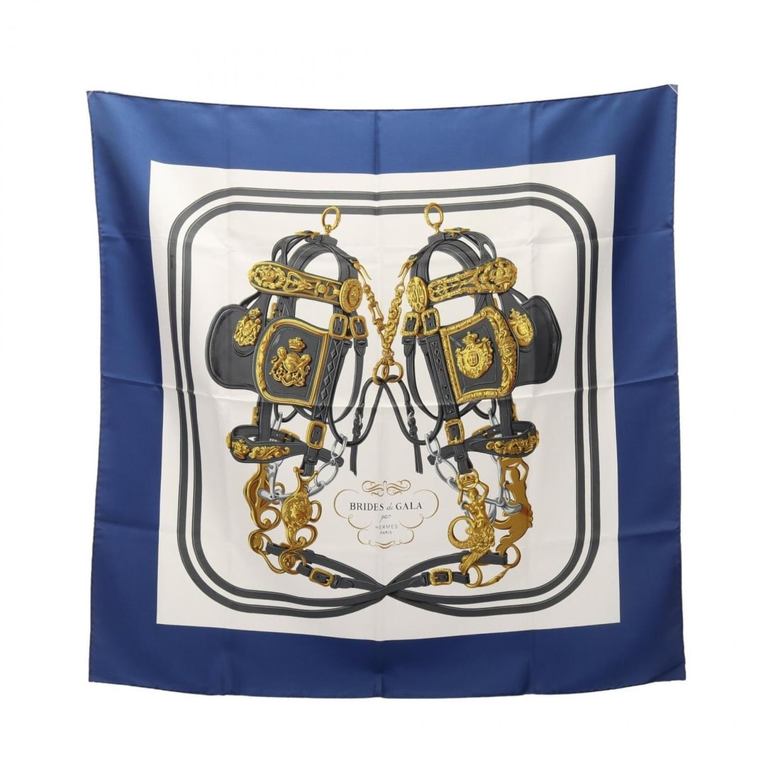 Hermes Carre 90 Brides de Gala Scarf/Muffler, Silk, Women's, Blue/White/Multicolor: --- Catalog ---Category: SizeSize (LxW): 89cm x 89cm / 35.03'' x 35.03''Category: DesignType: ScarfColor: Blue, Multi-color, WhiteGender: WomenMaterial: Silk Category: GeneralBrand: Hermes--- Item