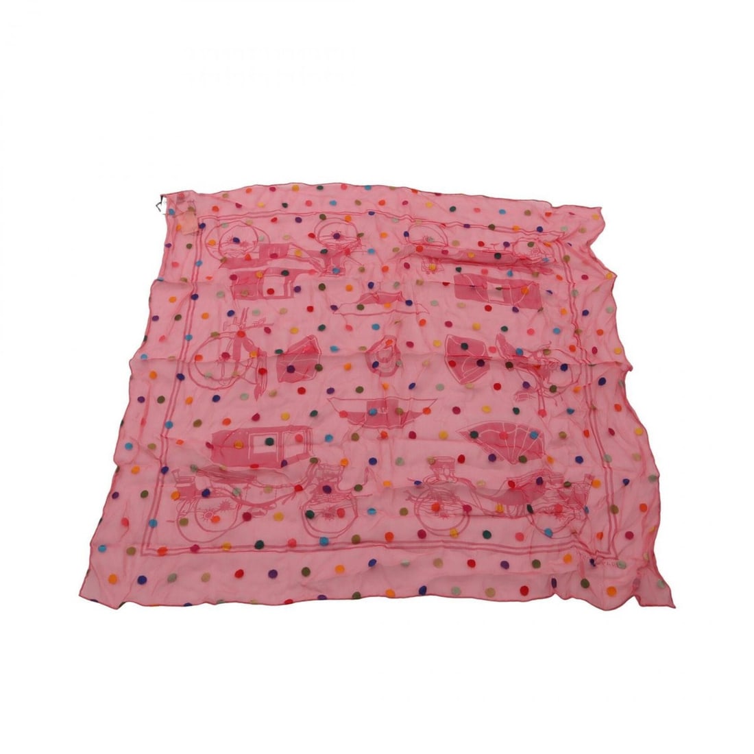 Hermes Carre 70 Muslin Scarf "LES VOITURES A TRANSFORMATION" - Silk, Viscose, Multicolored for Women: --- Catalog ---Category: SizeSize (LxW): 66cm x 66cm / 25.98'' x 25.98''Category: DesignType: ScarfColor: Multi-color, PinkGender: WomenMaterial: Silk , Viscose Category: GeneralBrand: Hermes--- Item