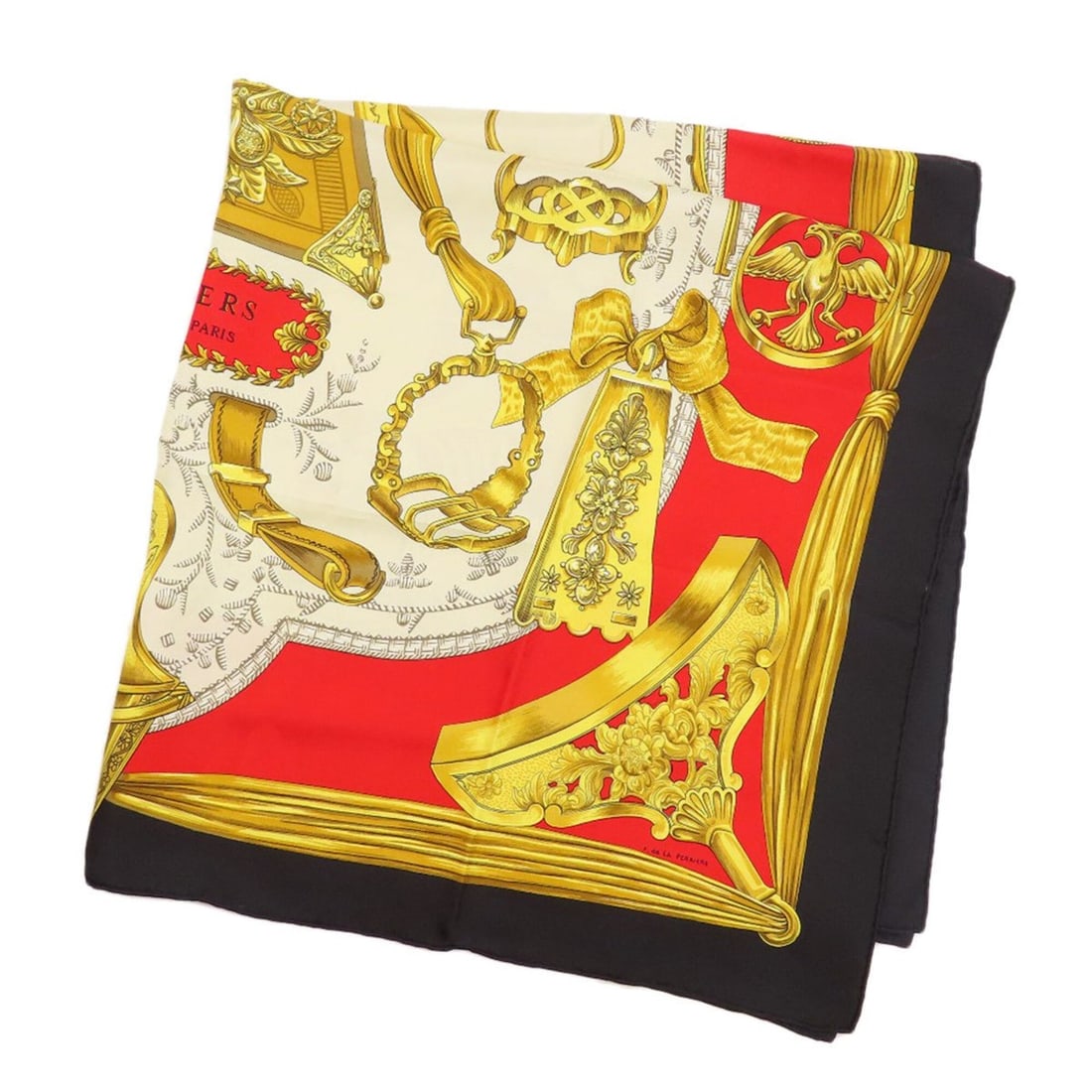 Hermes Carre 90 Armor Scarf/Muffler, Silk, Women's: --- Catalog ---Category: SizeSize (LxW): 89cm x 90cm / 35.03'' x 35.43''Category: DesignType: ScarfColor: BlackGender: WomenMaterial: Silk Category: GeneralBrand: Hermes--- Item List ---Section: Condi