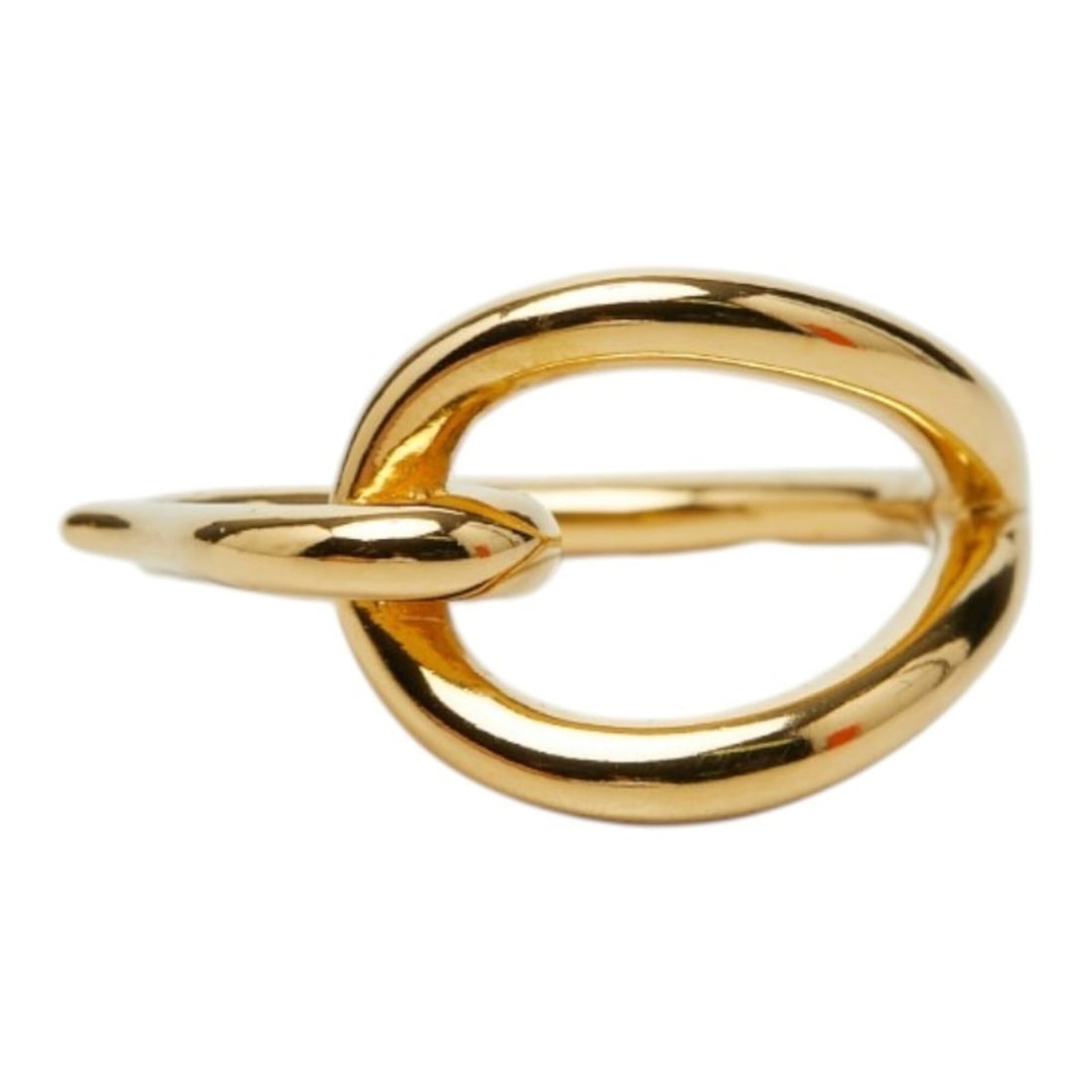 Hermes Jumbo Scarf Ring, Gold Plated (GP), Women's: --- Catalog ---Category: DesignType: Scarf ringColor: GoldGender: WomenCategory: GeneralBrand: HermesCategory: Physical PropertiesSize (HxWxD): 2.07cm x 1.56cm / 0.81'' x 0.61''--- Item List ---Sectio