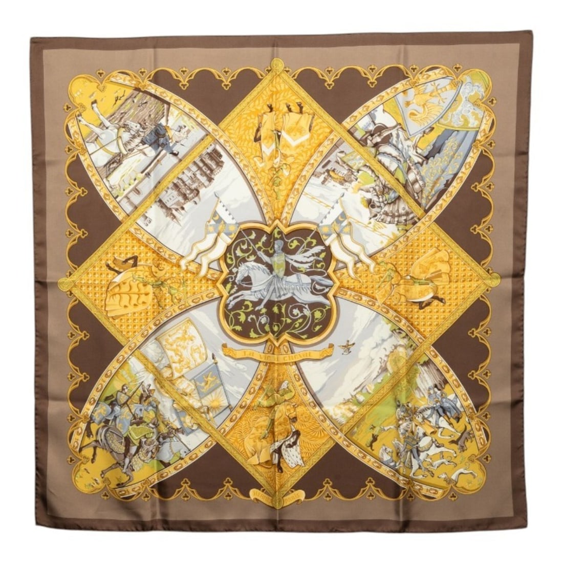 Hermes Carre 90 "La Vie a Cheval" (Life on Horseback) Scarf/Muffler, Brown Multicolor Silk, Women's: --- Catalog ---Category: SizeSize (LxW): 87cm x 87cm / 34.25'' x 34.25''Category: DesignType: ScarfColor: Brown, Multi-colorGender: WomenMaterial: Silk Category: GeneralBrand: Hermes--- Item List