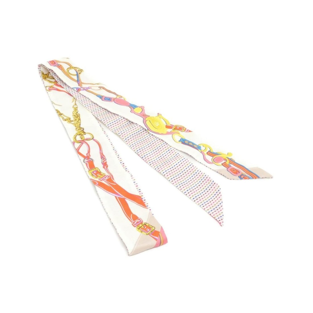 Hermes BRIDES DE GALA Twilly Twins H563940S 01 Scarf Muffler: --- Catalog ---Category: SizeSize (LxW): 5cm x 1.65m / 1.96'' x 64.96''Category: DesignType: ScarfColor: Multi-color, WhiteGender: Women,MenMaterial: Silk Category: GeneralMPN: H563940S 01Brand: Herme
