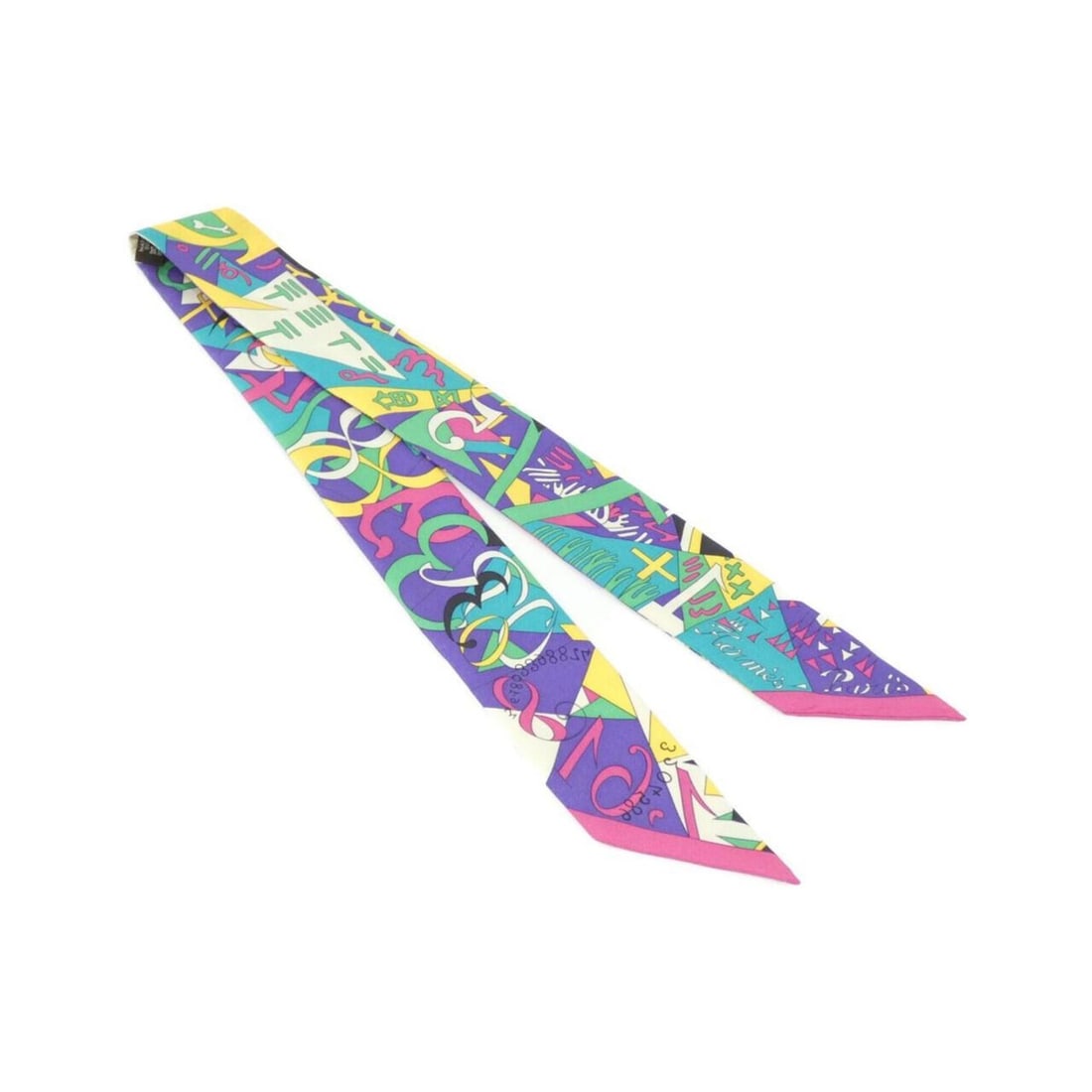Hermes LE NOMBRE D'OR Twilly 062815S Scarf Muffler: --- Catalog ---Category: SizeSize (LxW): 5cm x 86cm / 1.96'' x 33.85''Category: DesignType: ScarfColor: Bordeaux, Multi-color, PurpleGender: Women,MenMaterial: Silk Category: GeneralMPN: 062815SBrand: