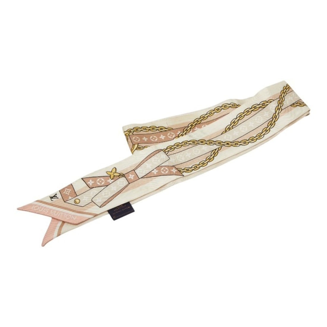 Louis Vuitton Monogram Bandeau BB LV Bow Scarf M97980 Beige Pink Silk Women's LOUIS VUITTON: --- Catalog ---Category: SizeSize (LxW): 1.18m x 5cm / 46.45'' x 1.96''Category: DesignType: ScarfColor: Beige, PinkGender: WomenMaterial: Silk Category: GeneralMPN: M97980Brand: Louis Vuitton--- Item