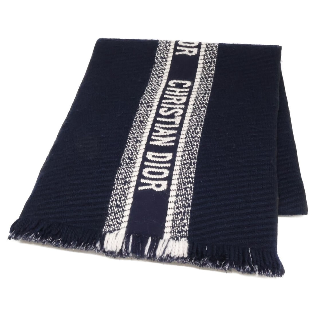 Christian Dior 31CDO301XGS Oblique Logo Embroidered Wool Silk Stole Scarf Navy Women's: --- Catalog ---Category: SizeSize (LxW): 2.04m x 42cm / 80.31'' x 16.53''Category: DesignType: StoleColor: NavyGender: WomenMaterial: Wool Category: GeneralBrand: Christian Dior--- Item List ---Sectio
