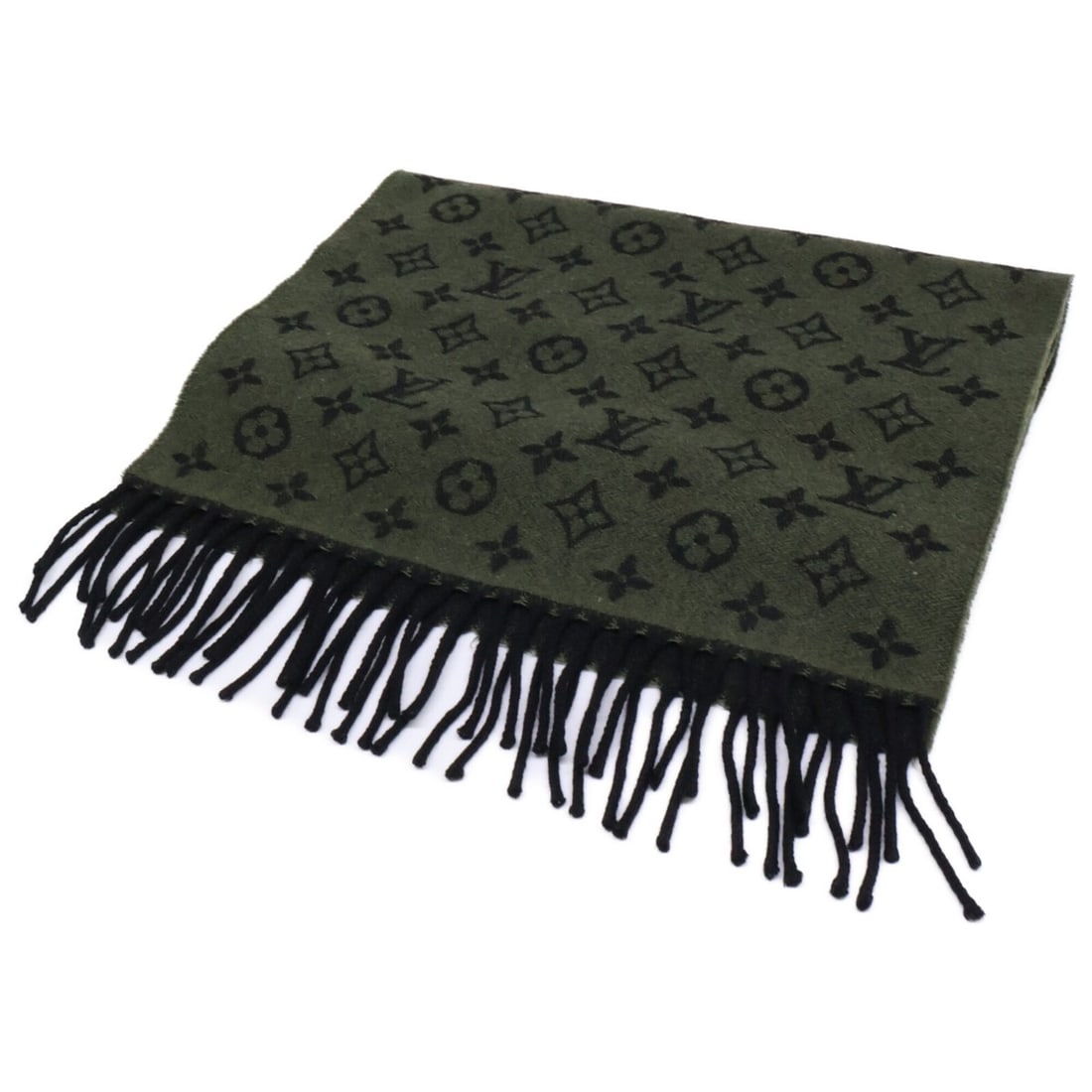 LOUIS VUITTON M76237 Echarpe Monogram Gradient Wool Cashmere Fringe Stole Scarf Khaki Men's: --- Catalog ---Category: SizeSize (LxW): 1.87m x 35.5cm / 73.62'' x 13.97''Category: DesignType: StoleColor: KhakiGender: MenMaterial: Cashmere Category: GeneralBrand: Louis Vuitton--- Item List ---Se
