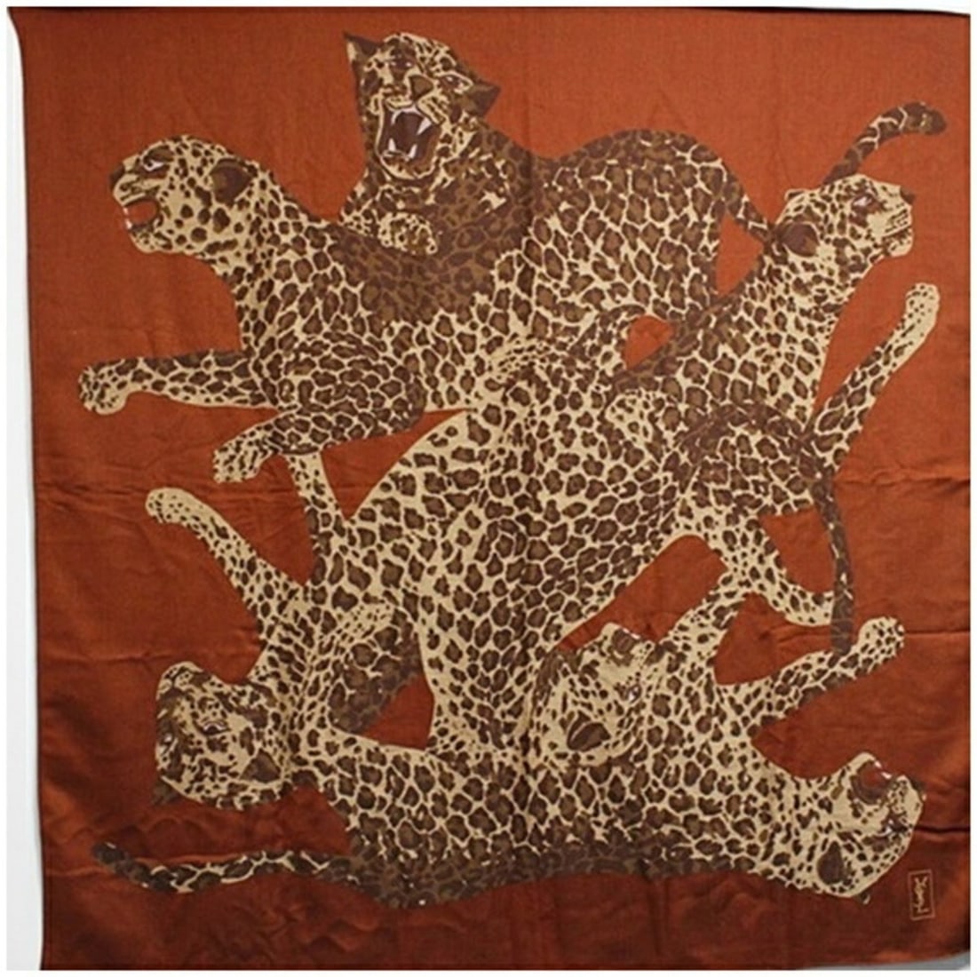 Yves Saint Laurent Wool Silk Large Scarf Muffler Stole Brown Animal Print YVES SAINT LAURENT Women's: --- Catalog ---Category: SizeSize (LxW): 1.4m x 1.38m / 55.11'' x 54.33''Category: DesignType: ScarfColor: BrownGender: Men,WomenMaterial: Cashmere Category: GeneralBrand: Yves Saint Laurent--- Item L