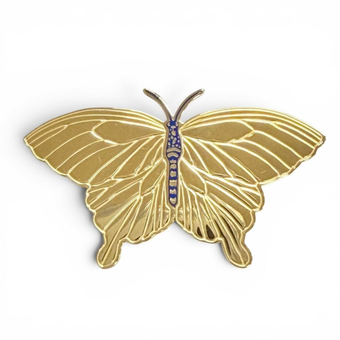 HERMES Papillon scarf ring - Permabrass marine butterfly twilly ring, made in France, women's, with: --- Catalog ---Category: DesignType: Scarf ringGender: WomenCategory: GeneralBrand: HermesCountry of Origin: FranceCategory: Physical PropertiesSize (HxWxD): 3cm x 5cm / 1.18'' x 1.96''--- Item List -