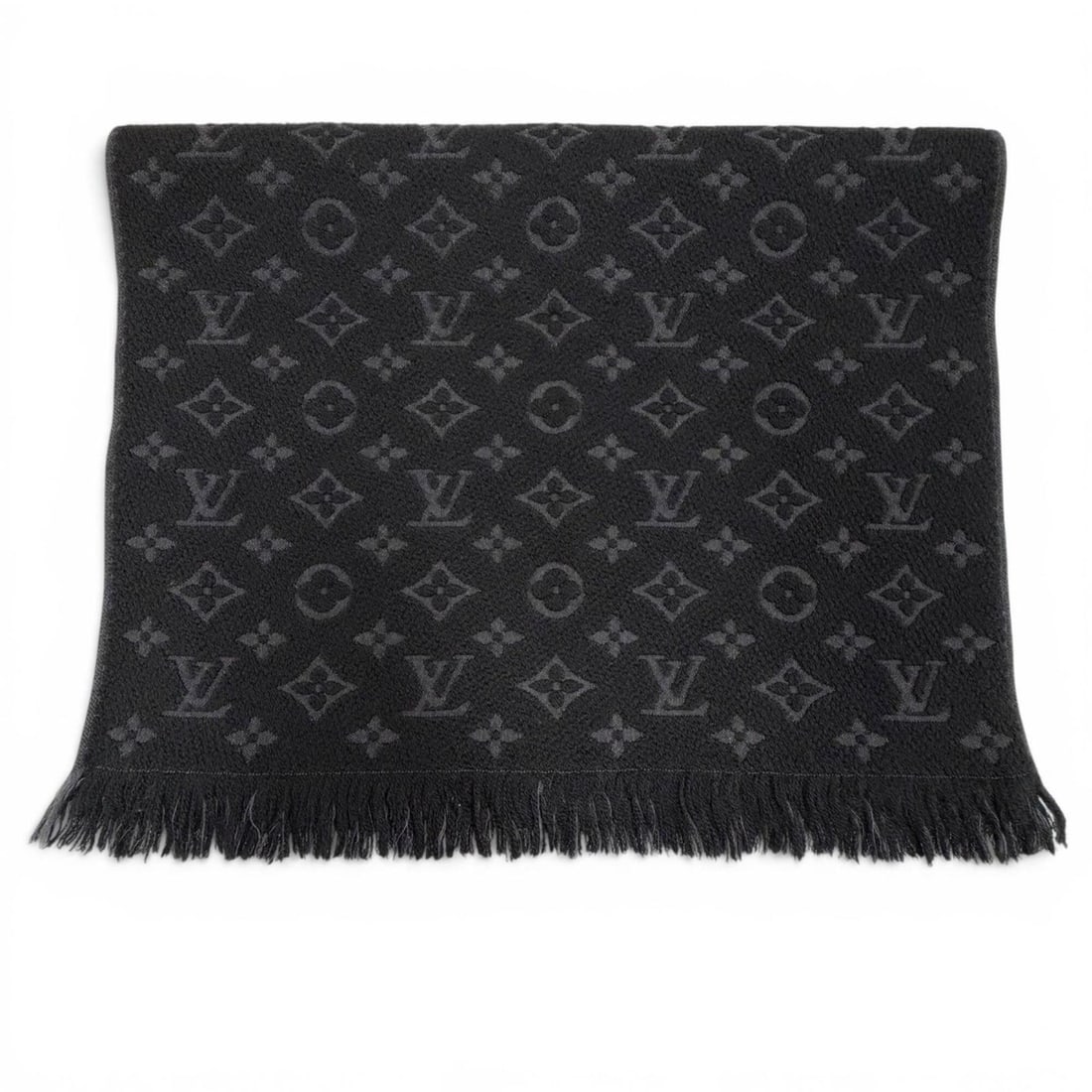 LOUIS VUITTON (Louis Vuitton) 2025 model M70520 Echarpe Monogram Classic 100% Wool Fringe Stole (1 of 8)