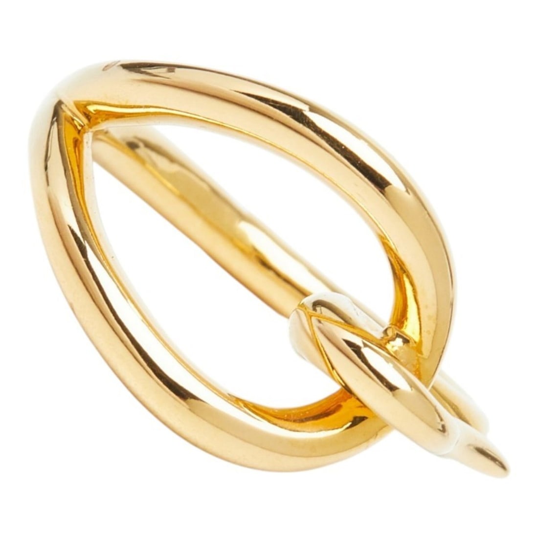 Hermes Jumbo Scarf Ring, Gold Plated, Women's: --- Catalog ---Category: DesignType: Scarf ringColor: GoldGender: WomenCategory: GeneralBrand: HermesCategory: Physical PropertiesSize (HxWxD): 2.17cm x 1.61cm / 0.85'' x 0.63''--- Item List ---Sectio