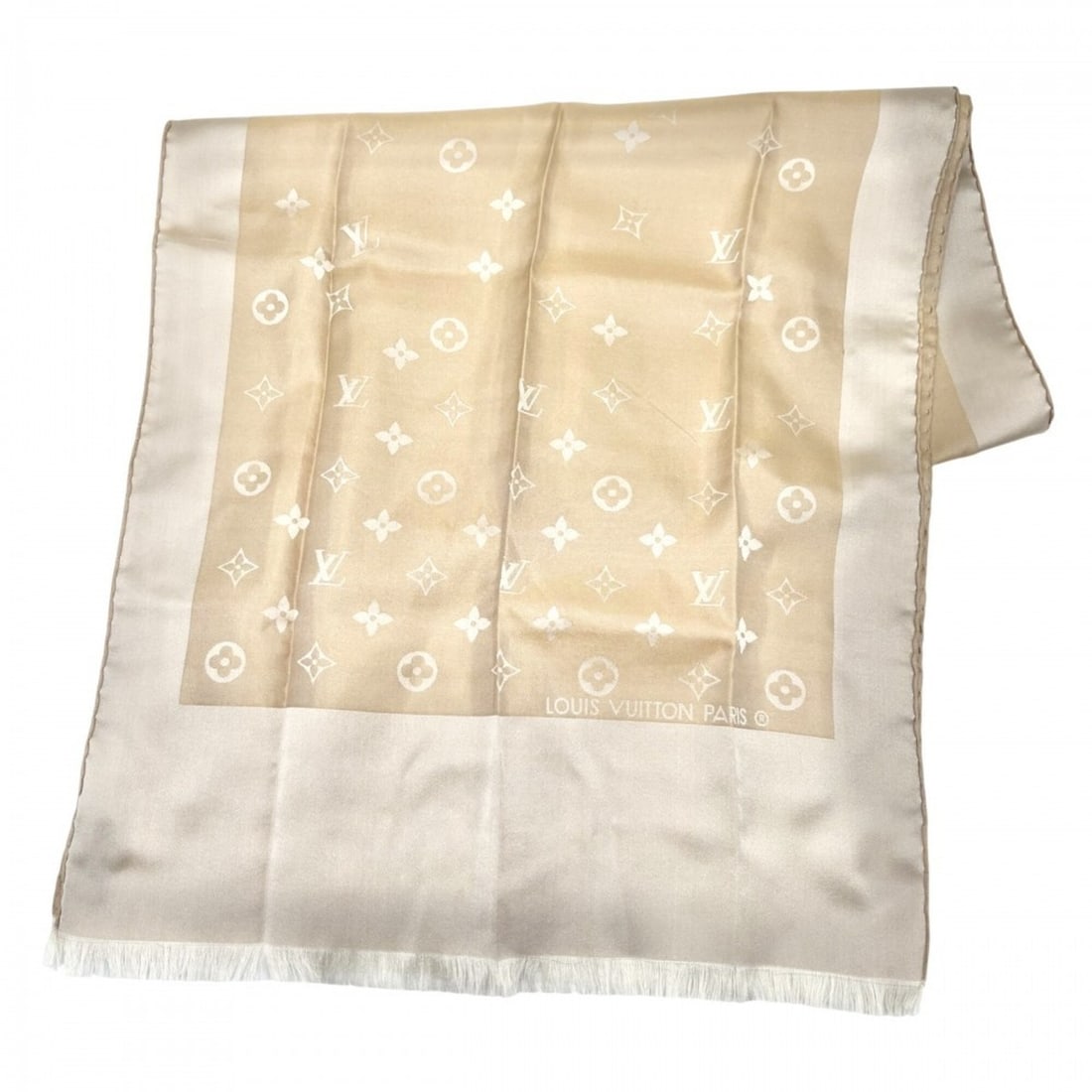 Louis Vuitton Monogram Echarpe Capri Scarf for Women, Fashion Item, Accessory, LOUIS VUITTON M71051,: --- Catalog ---Category: SizeSize (LxW): 1.23m x 36cm / 48.42'' x 14.17''Category: DesignType: ScarfColor: BeigeGender: WomenMaterial: Silk Category: GeneralMPN: M71051Brand: Louis Vuitton--- Item