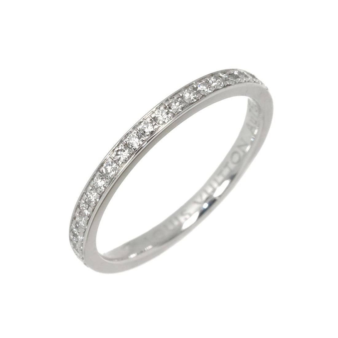 Louis Vuitton Alliance Eternity Full Diamond Ring #50, 18K White Gold (750) (1 of 10)