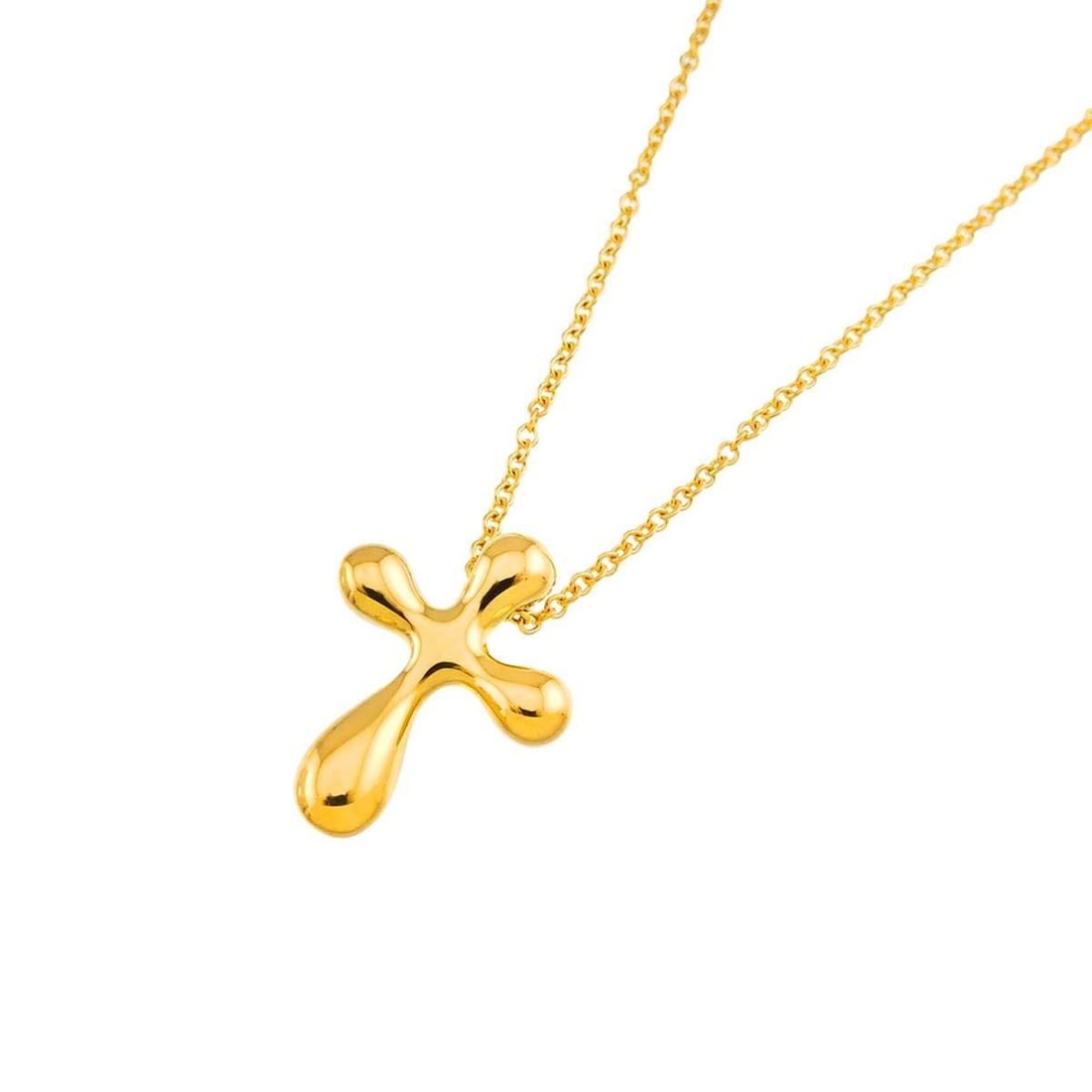 Tiffany & Co. Small Cross Necklace, 40cm, 18K Yellow Gold (750): --- Catalog ---Category: SizePendant Size: 16.1mm x 12.2mm / 0.63'' x 0.48''Neck Circumference: 40 cm / 15.74''Category: DesignGender: WomenMaterial: Yellow gold (18K)Necklace Type: NecklaceCategory: 