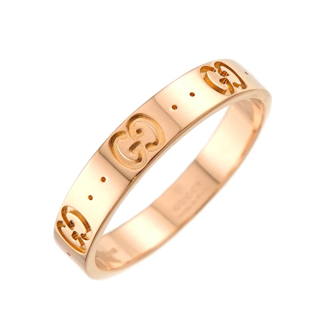 Gucci Icon #21 Ring, 18K PG Pink Gold 750.: --- Catalog ---Category: SizeJP Size: 20.5US Size: 10Category: DesignType: Band ringGender: Women,MenMaterial: Pink gold (18K)Category: GeneralBrand: Gucci--- Item List ---Section: ConditionRanking: R