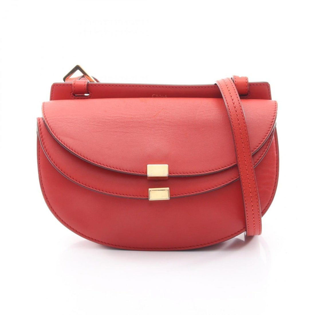Chloé Chloe Georgia Shoulder Bag/Handbag, Leather, Women's, Red: --- Catalog ---Category: SizeSize (HxWxD): 18cm x 20cm x 5cm / 7.08'' x 7.87'' x 1.96''Category: DesignType: Shoulder bagColor: Red colorGender: WomenMaterial: Leather Category: GeneralBrand: Chloé--